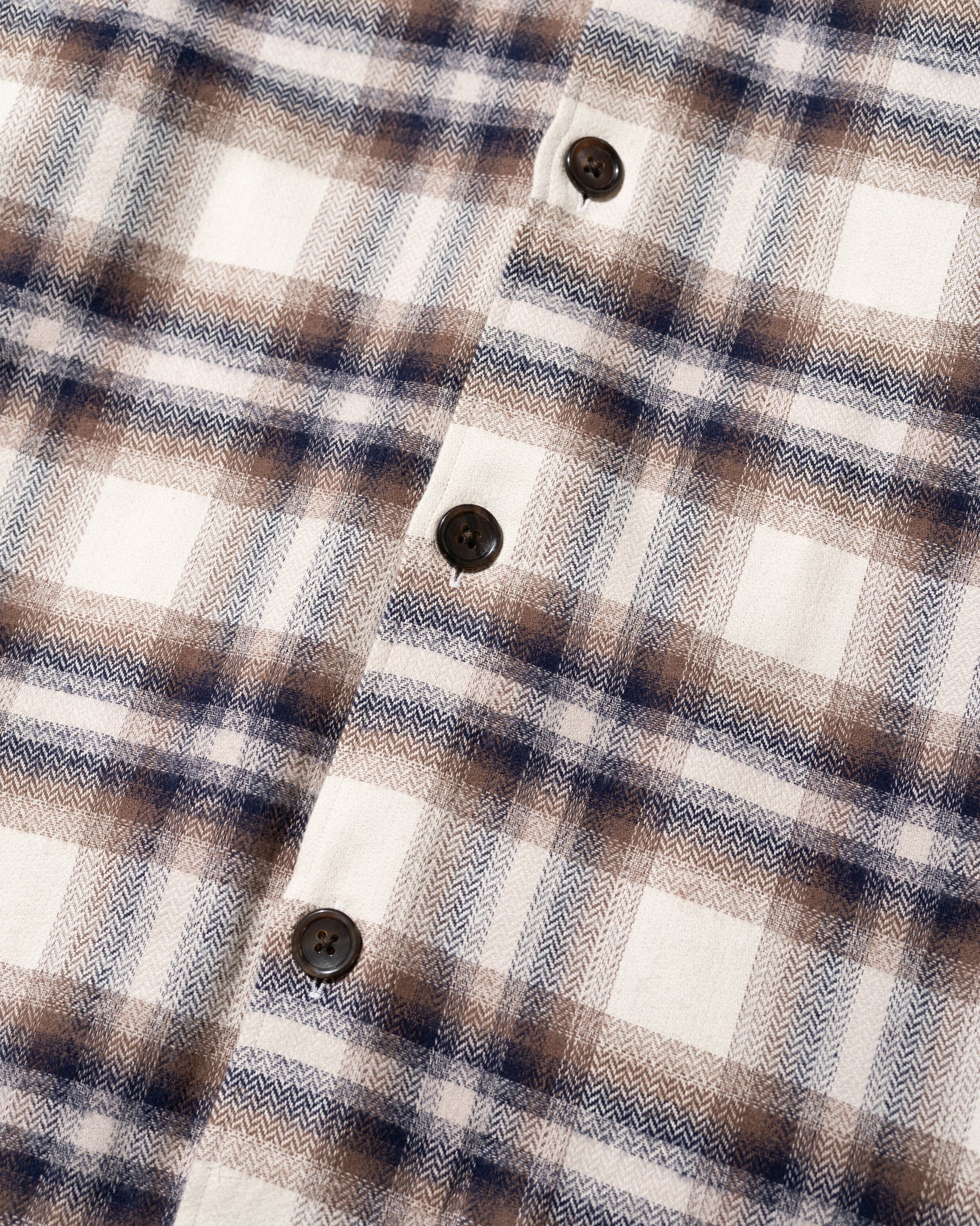 COTTON CHECK SHIRT JACKET (femme) - BROWN NAVY CHECK