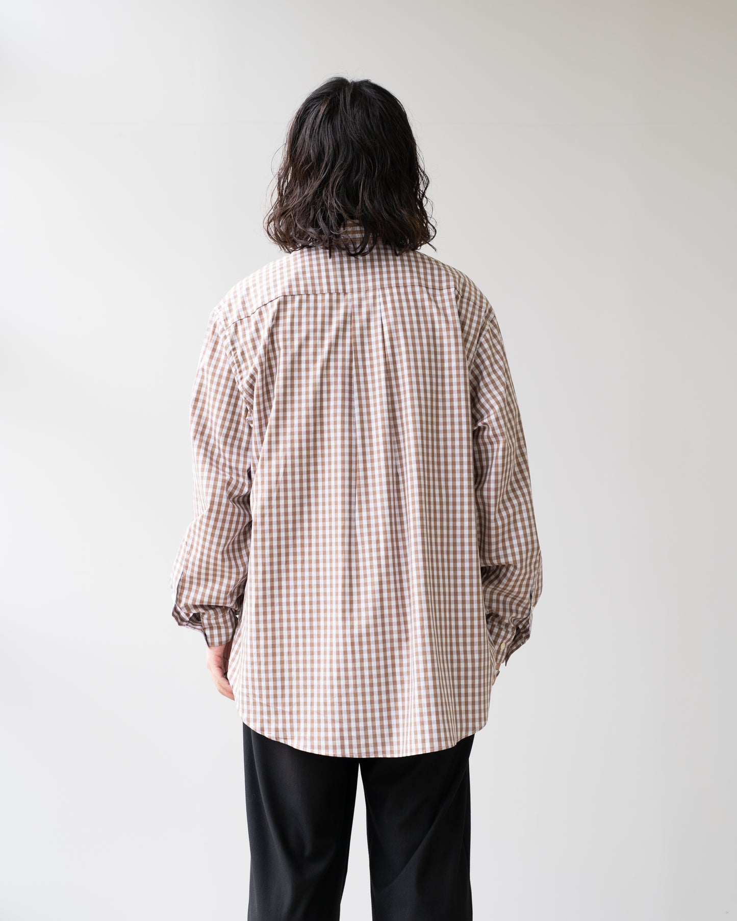NEW GINGHAM STANDARD SHIRT - BROWN