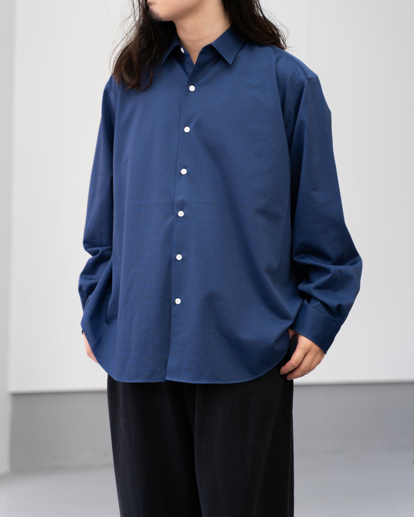 36G ATMOSPHERE CHECK SHIRT - NAVY