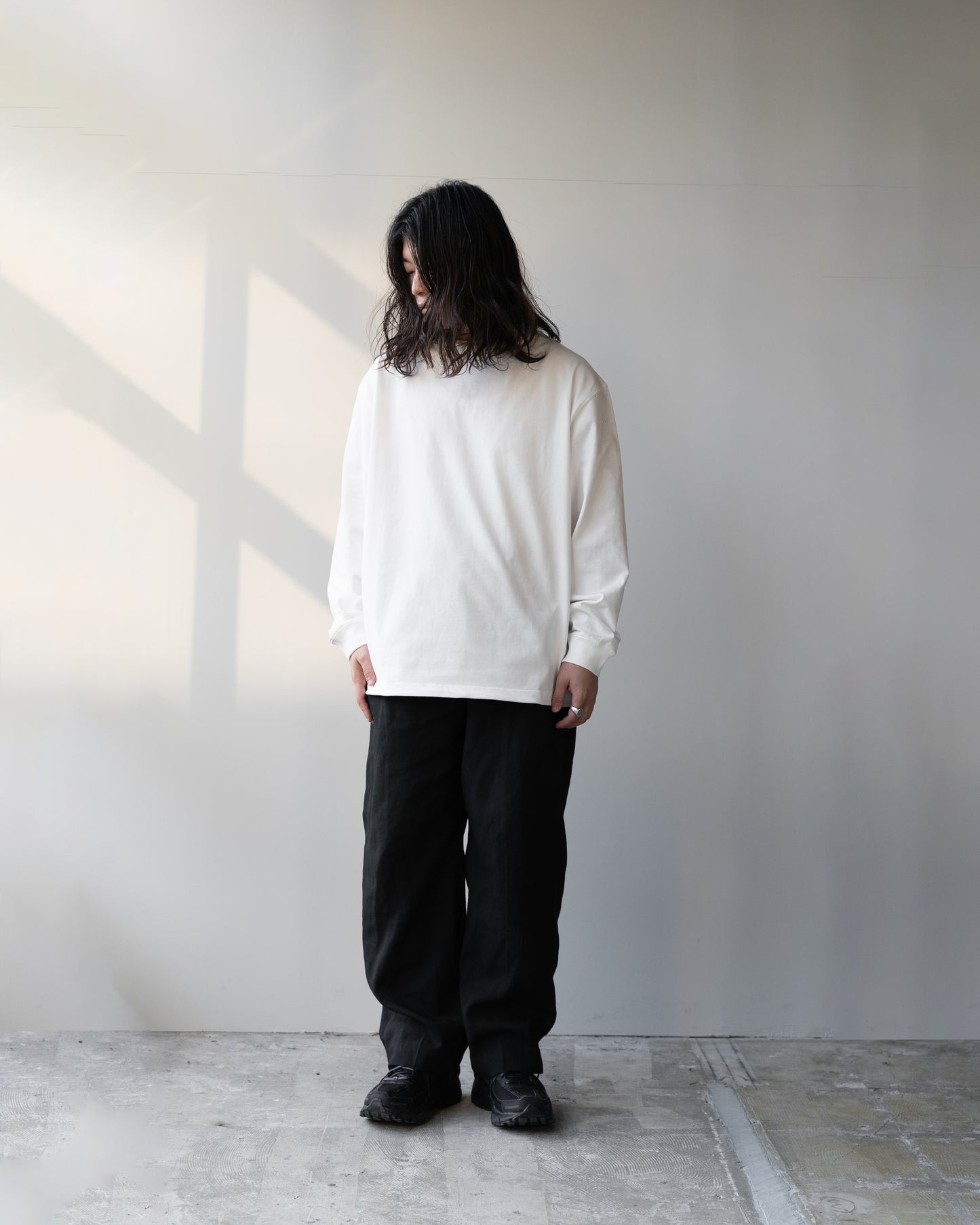 CREATOR CREW NECK L/S T-SHIRT - OFF WHITE