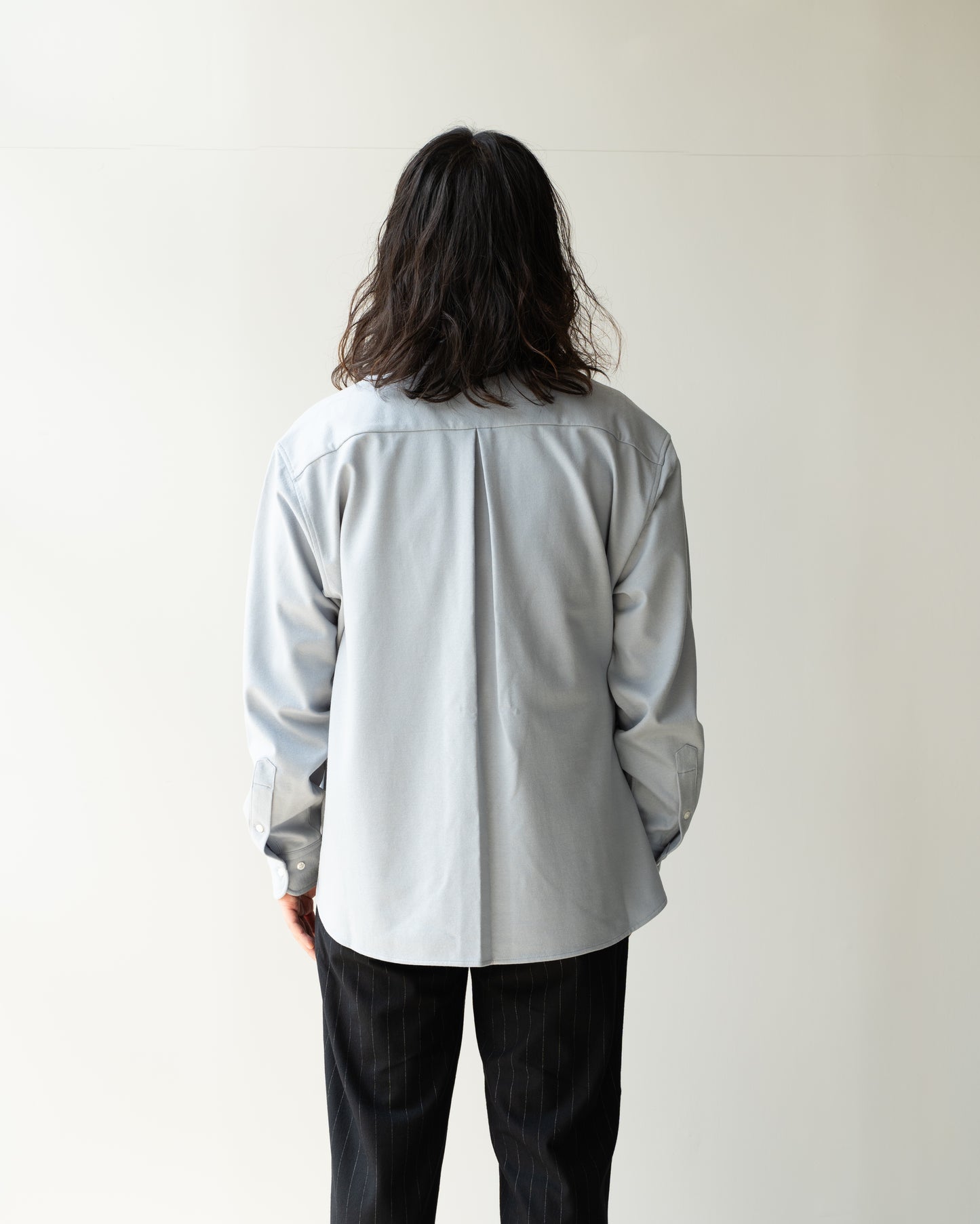36G WOOL VARRUSE SHIRT - BLUE GRAY