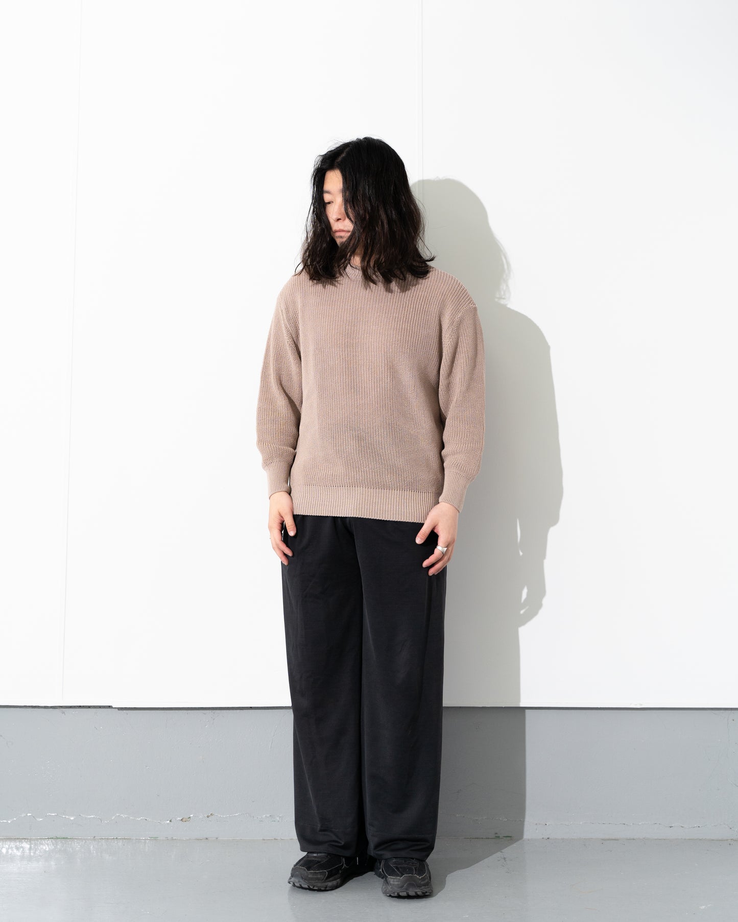 COTTON STANDARD KNIT - PINK BEIGE