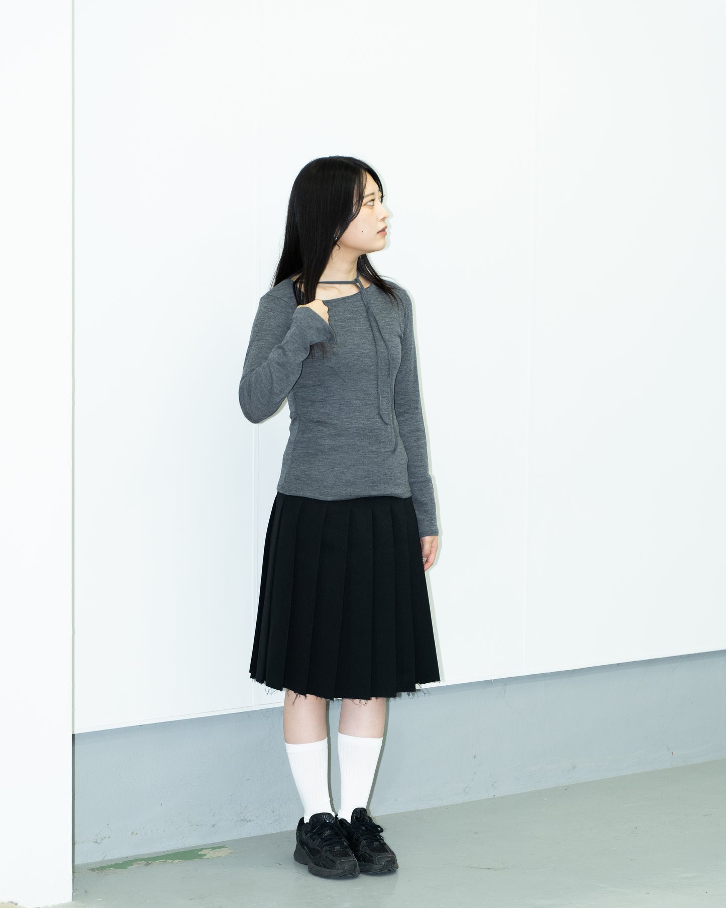 WOOL NECK CHOKER P/O - GRAY