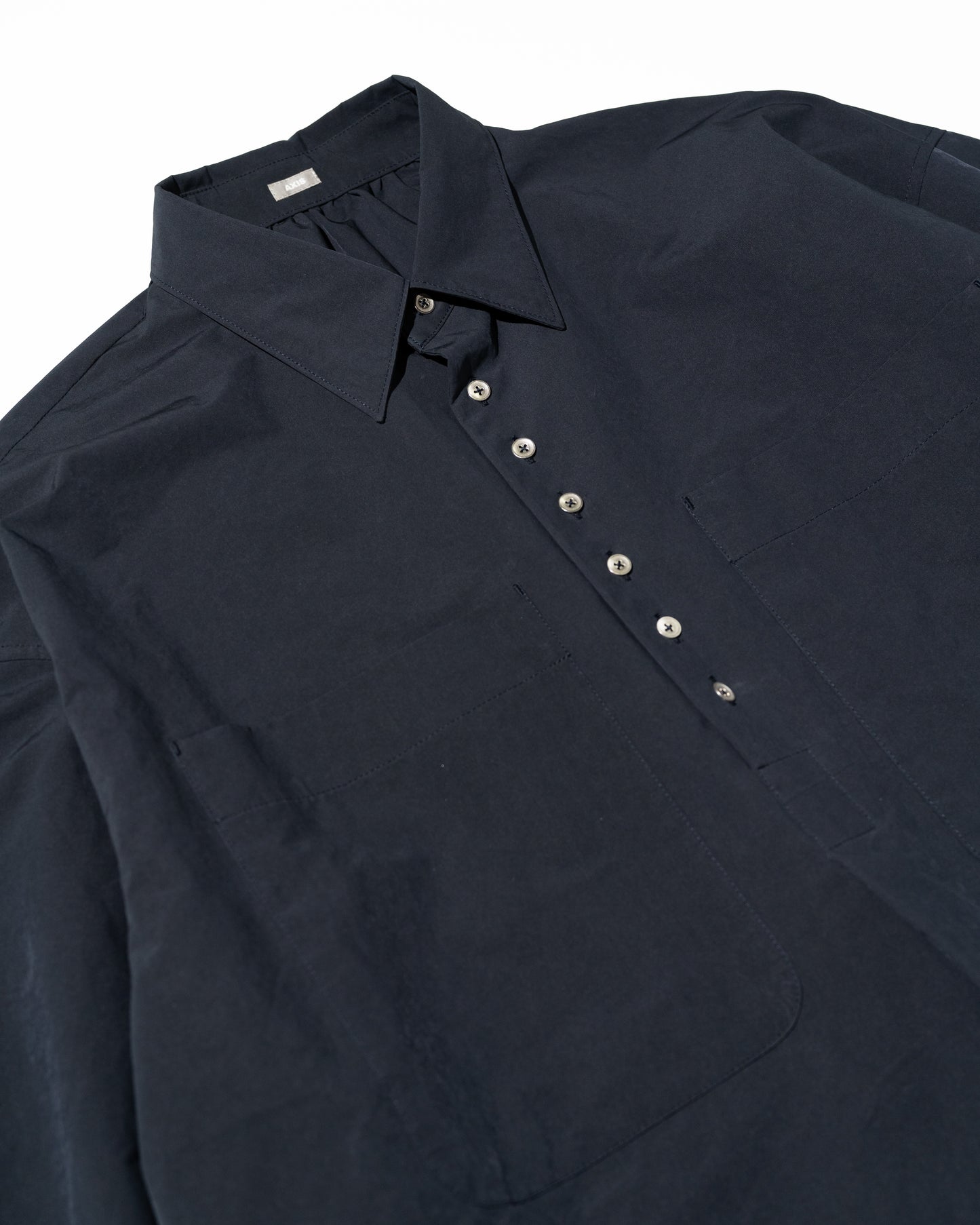 OVER SIZE PULL OVER SHIRTS - NAVY