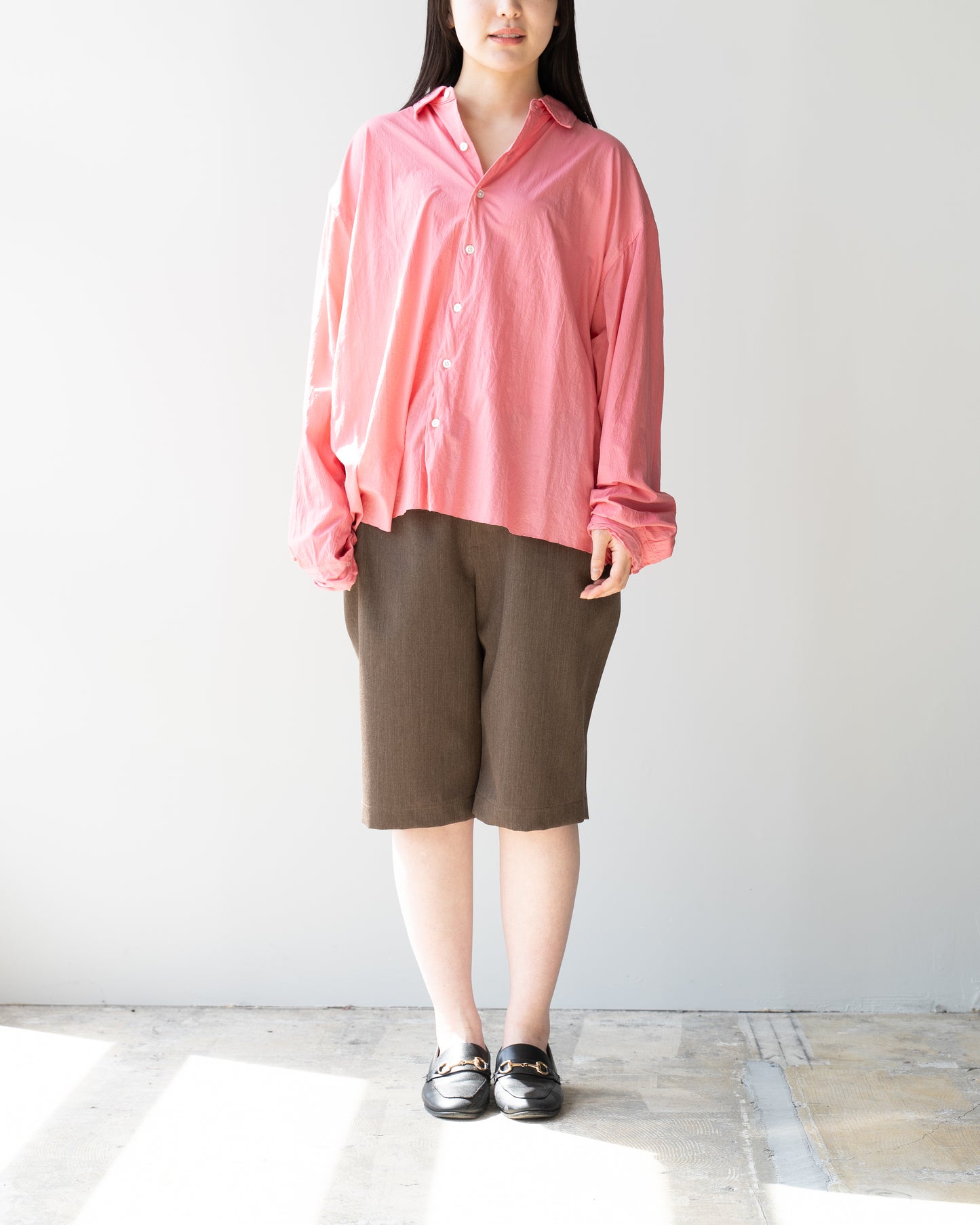 WOOL SHORTS (FEMME) - BROWN