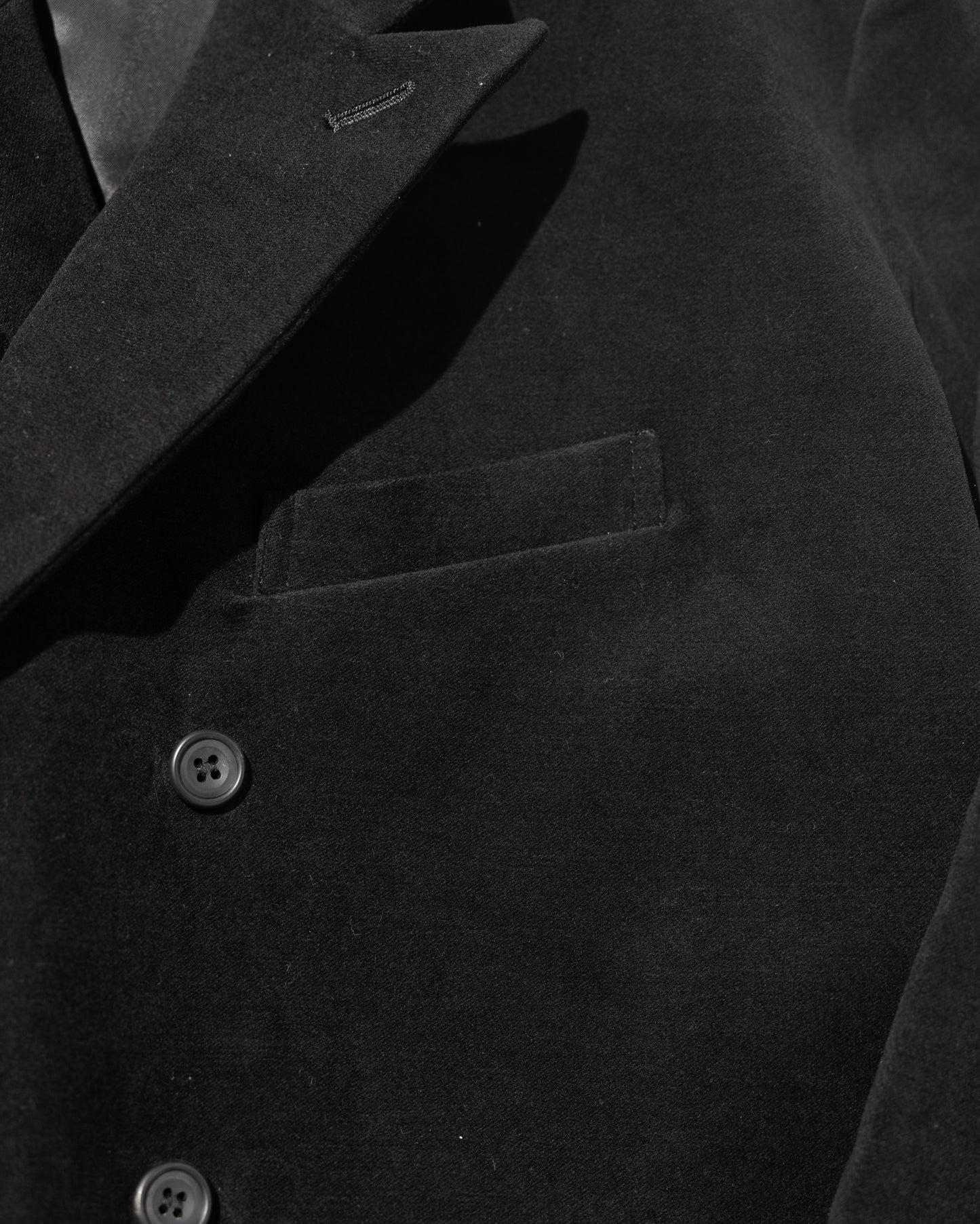 MOLESKIN DOUBLE BREASTED JACKET - BLACK