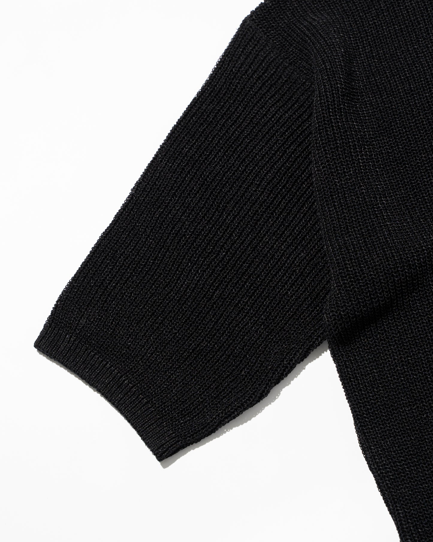 SKIPPER KNIT SHIRTS - BLACK