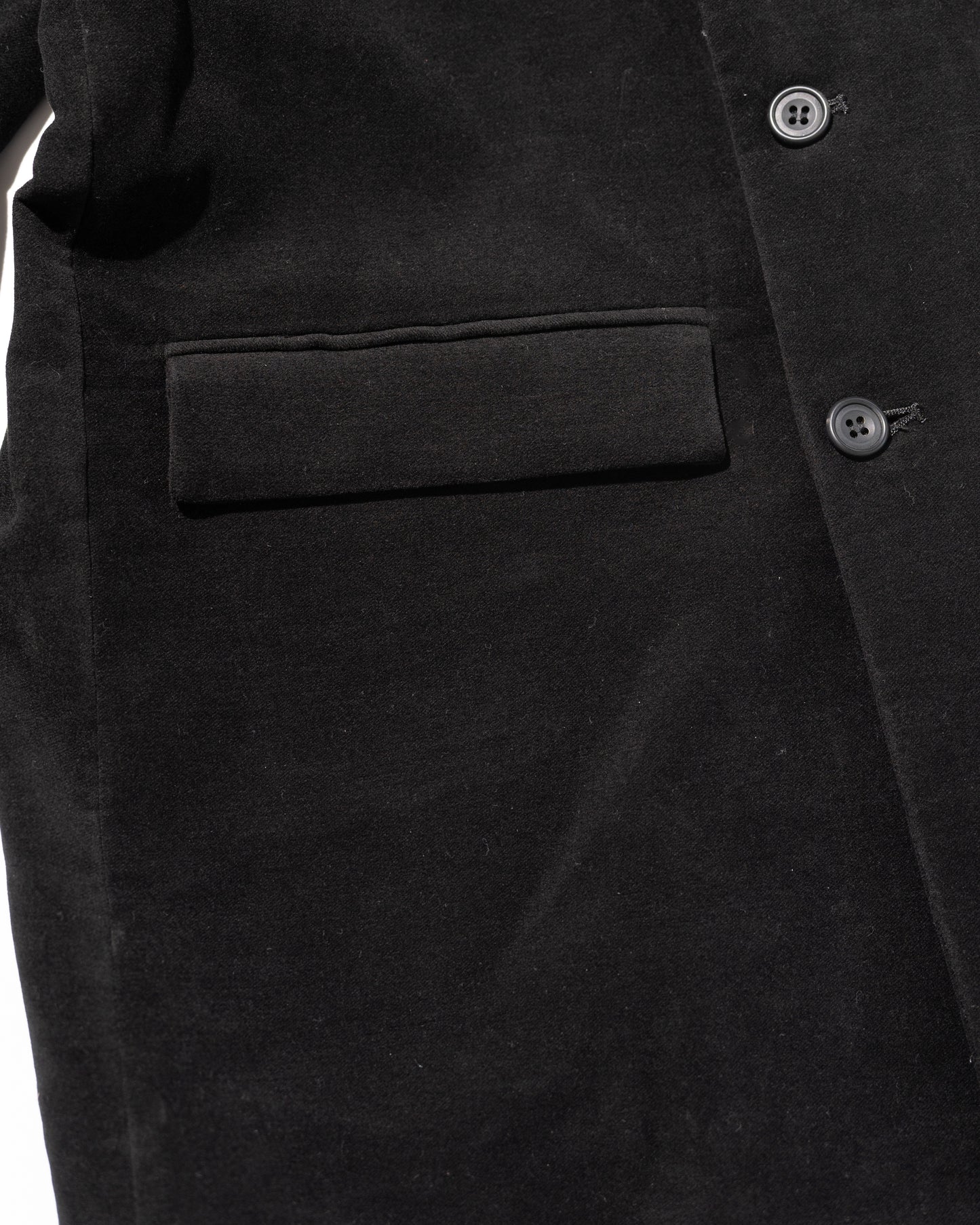 MOLESKIN DOUBLE BREASTED JACKET - BLACK