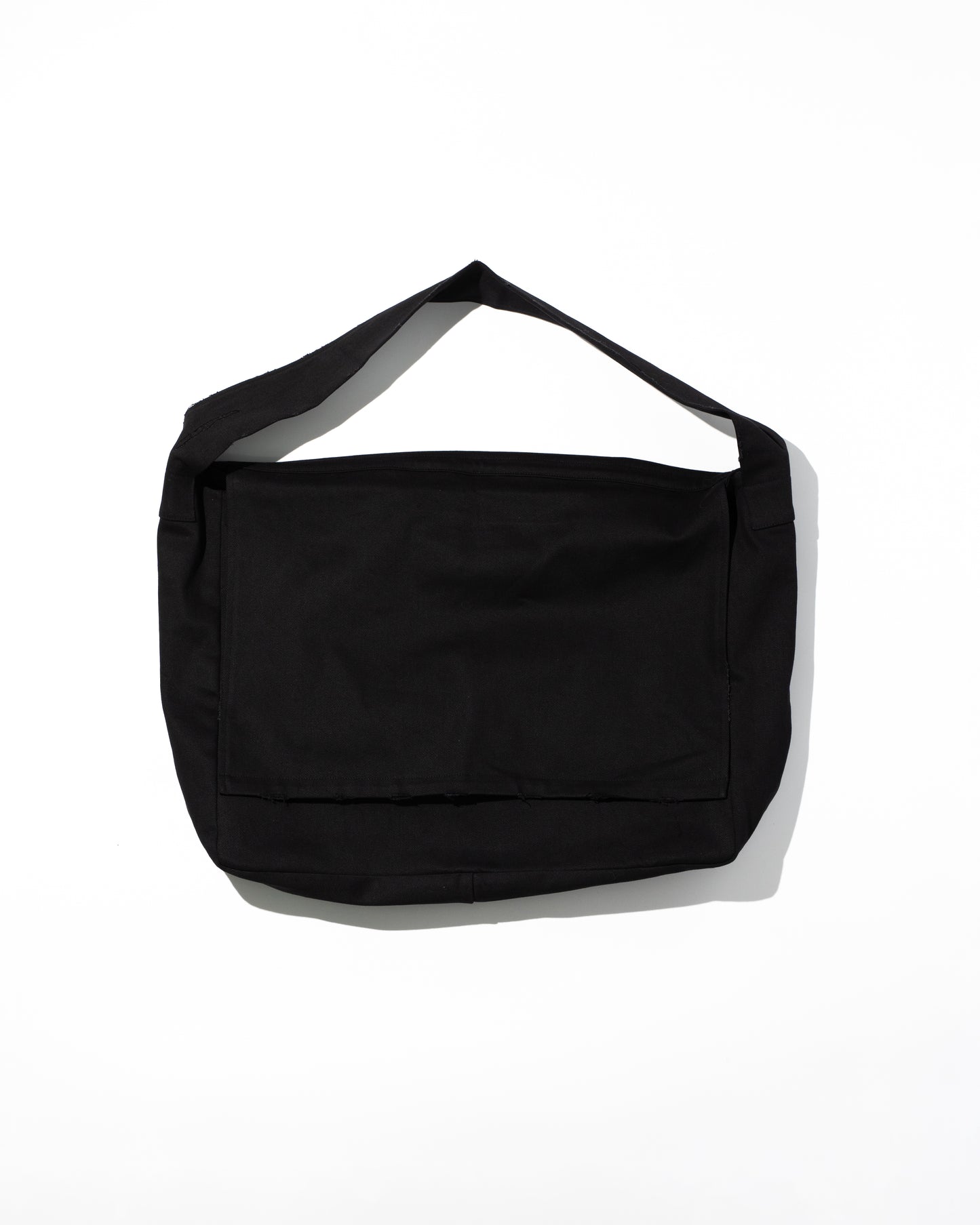 CANVAS WASHED DISTRESSED CROSS OVER BAG - BLACK