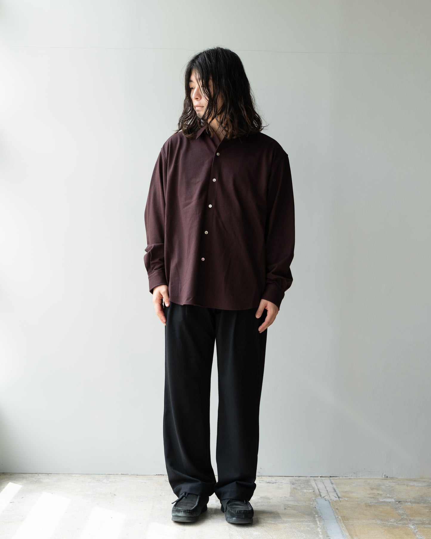 36G IDEAL WOOL SHIRT - BROWN