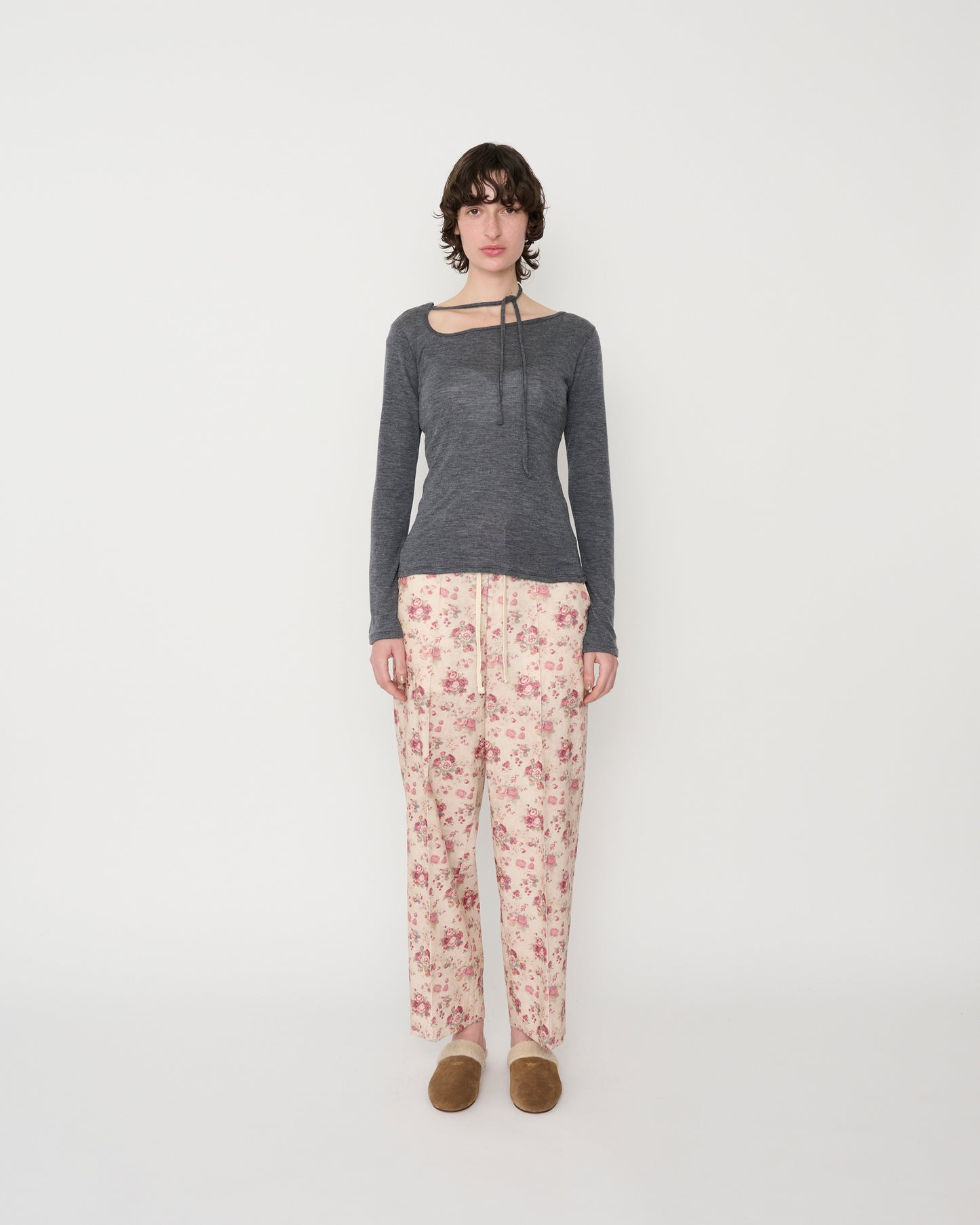 WOOL NECK CHOKER P/O - GRAY