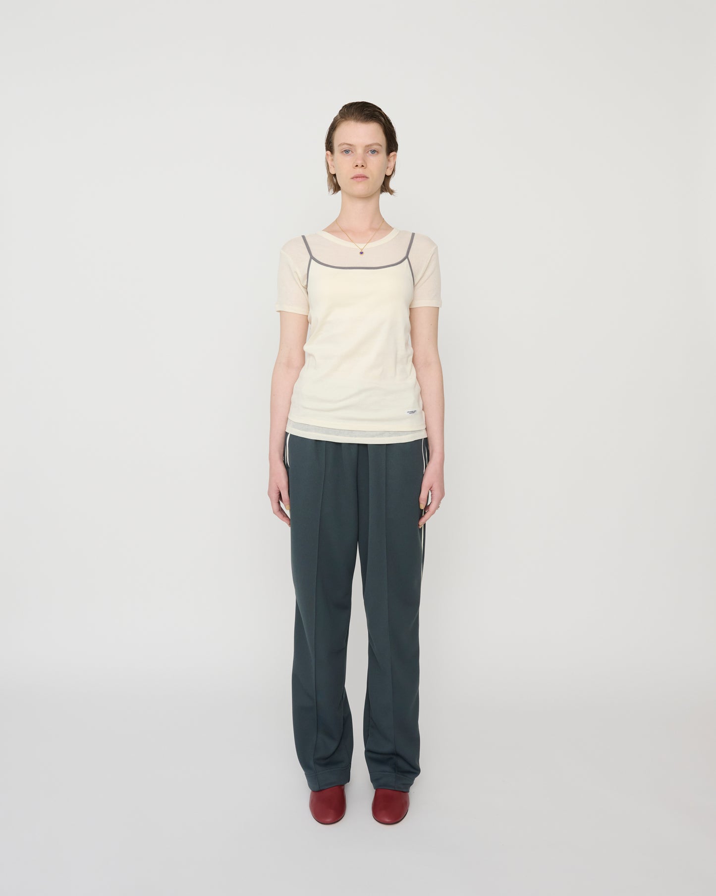 COTTON BICOLOR CAMISOLE - BLACK