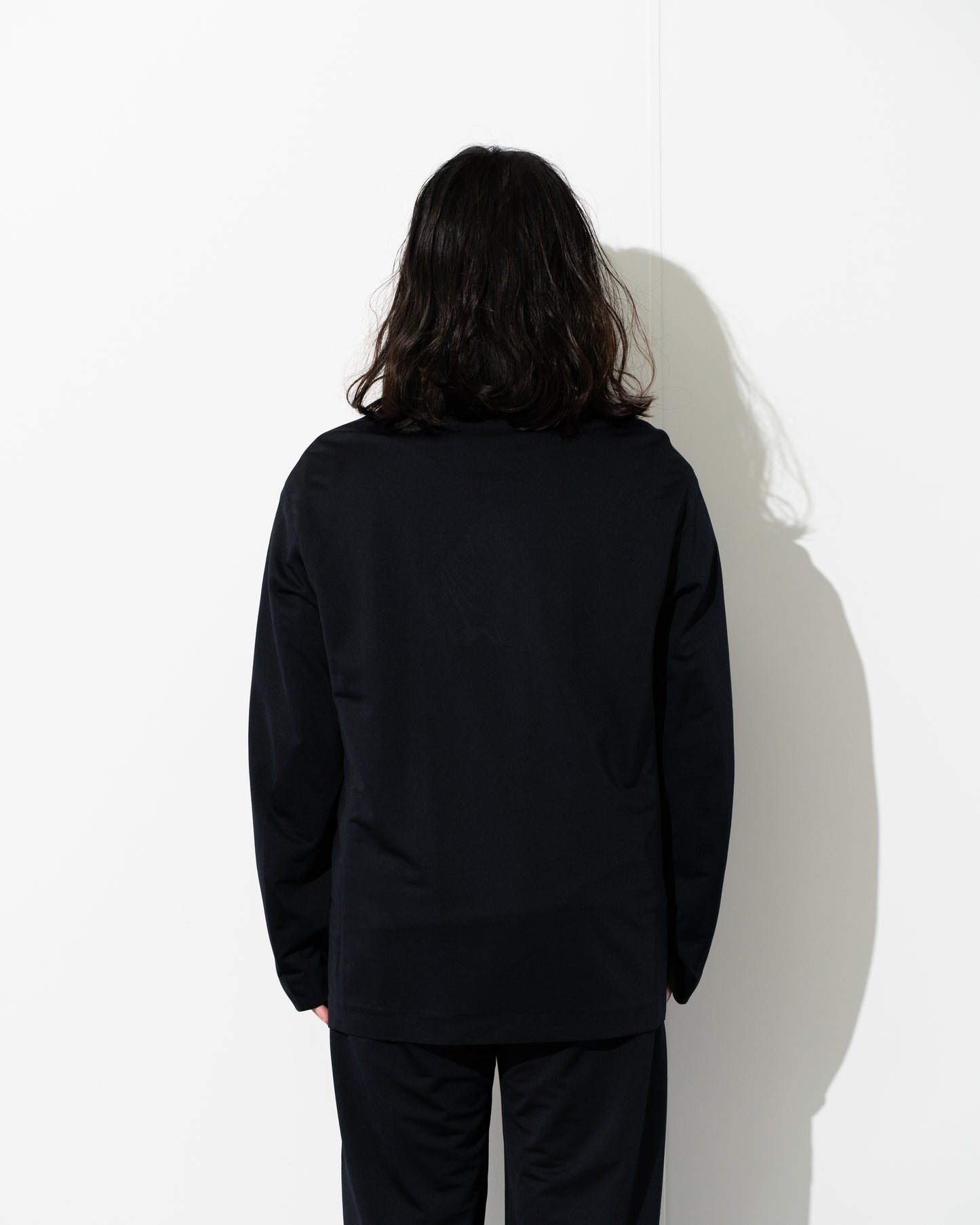 46G SILK BLEND DOUBLE JACKET - BLACK