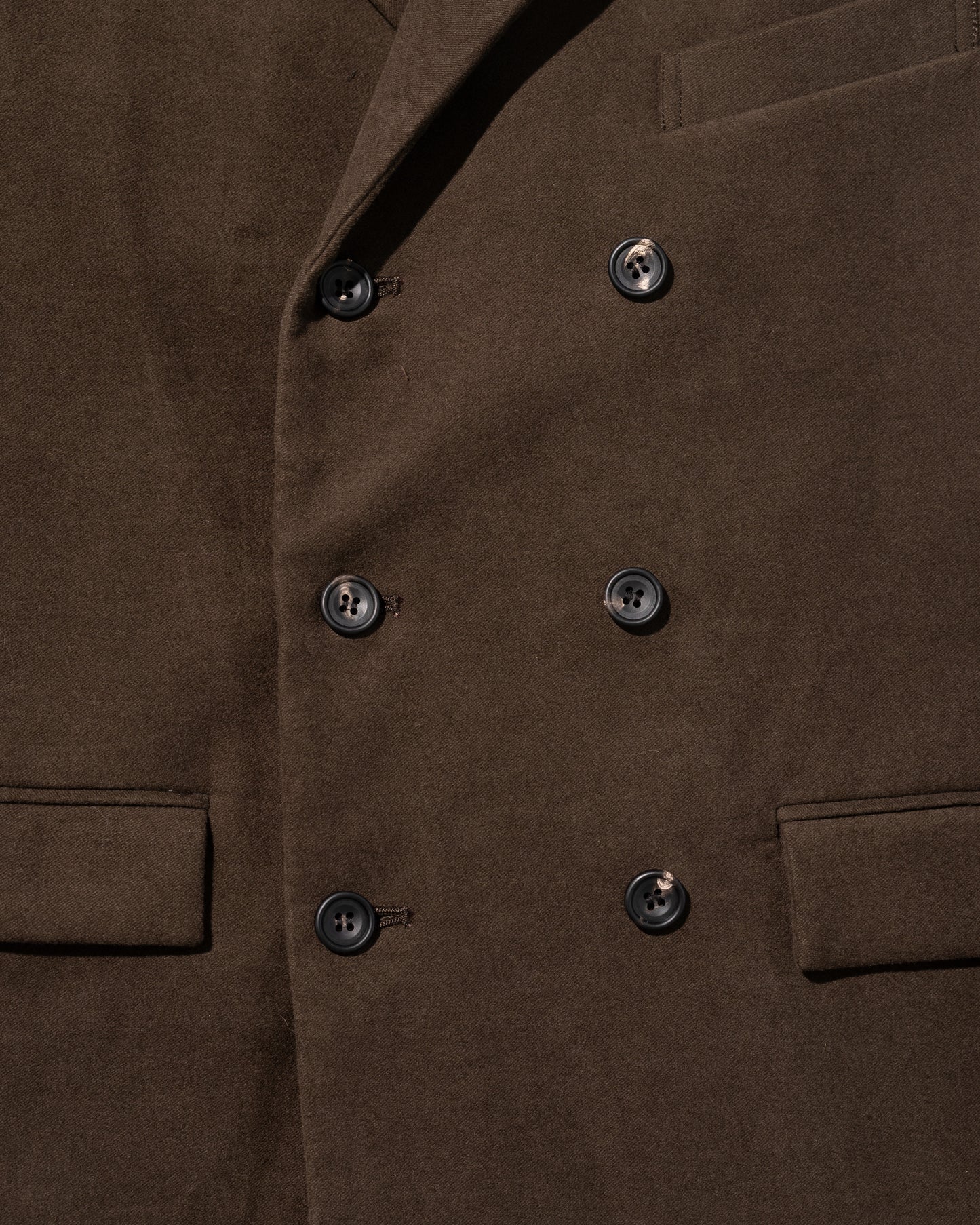MOLESKIN DOUBLE BREASTED JACKET - BROWN