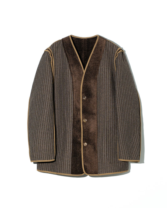 REVERSIBLE JK / NEEDLE WOOL - BROWN
