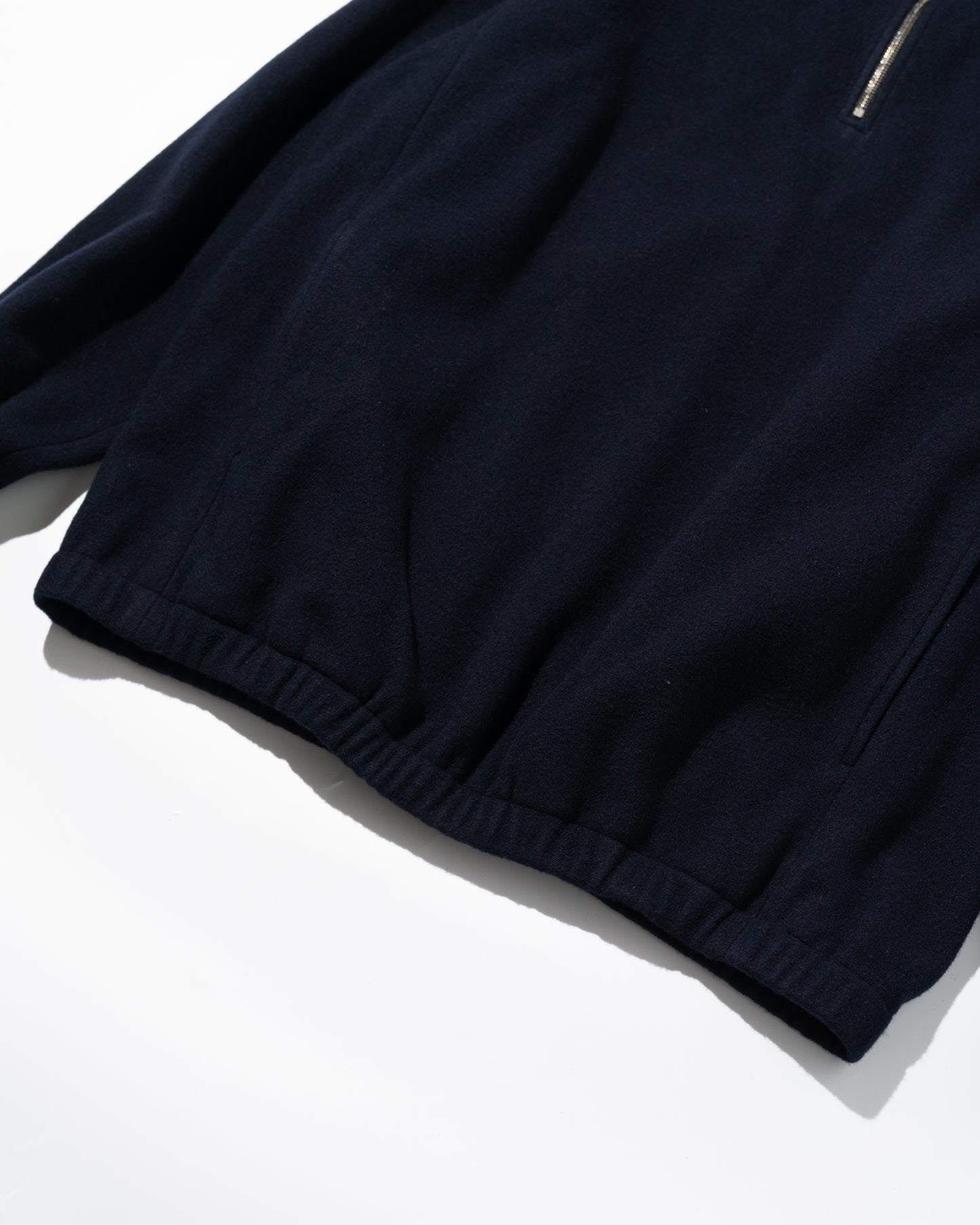 BRUSHED WOOL PULLOVER - NAVY