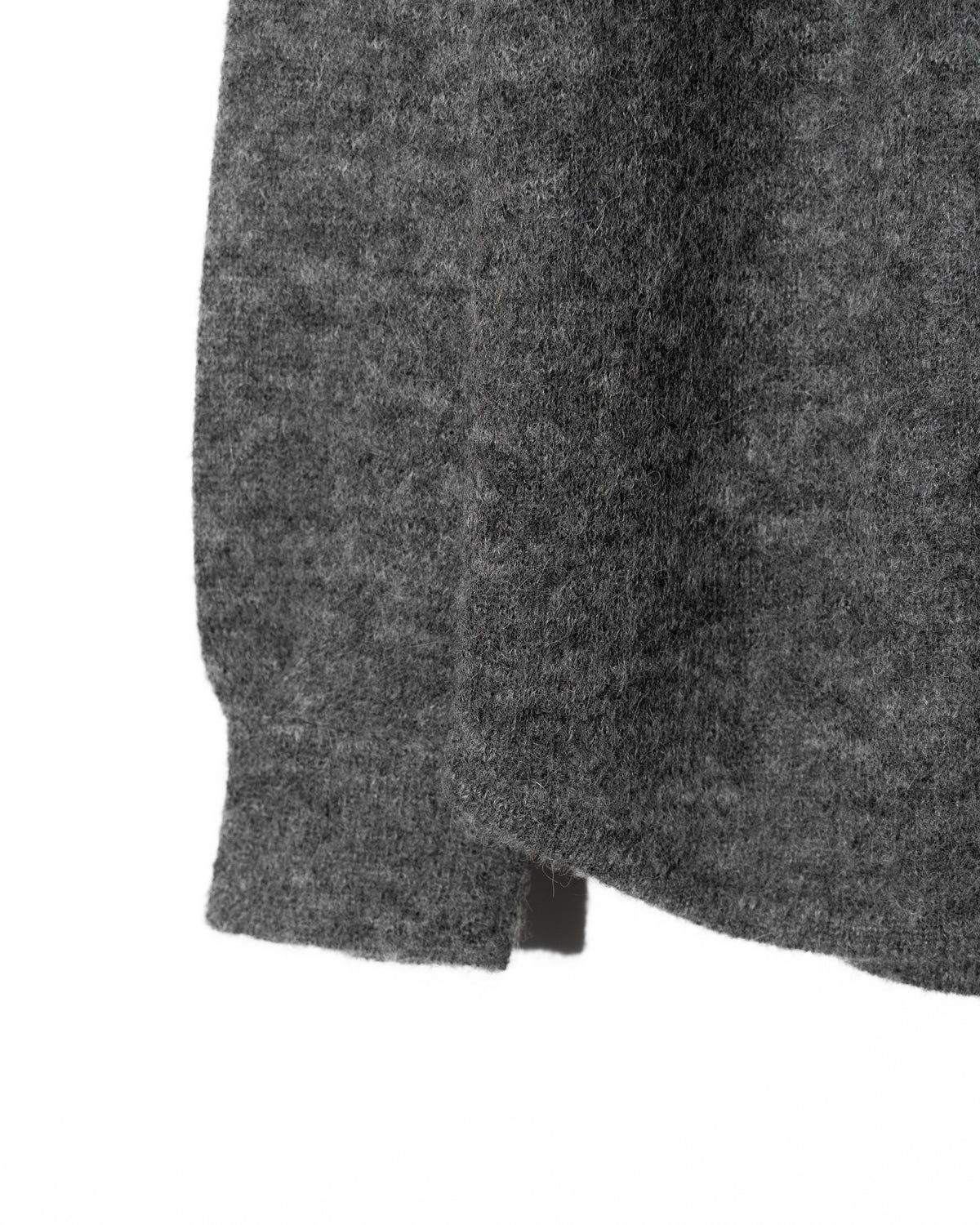 MOHAIR KNIT SHIRT - CHARCOAL