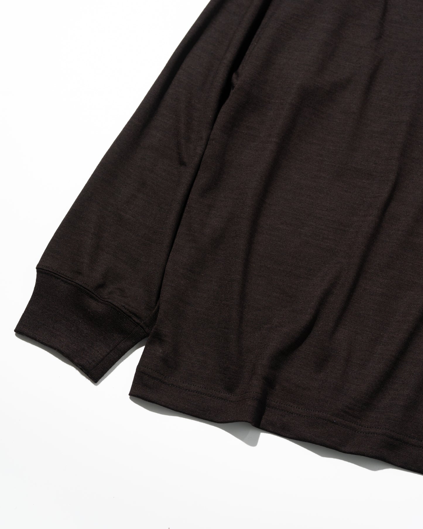 WOOL L/S T-SHIRTS (FEMME) - BROWN