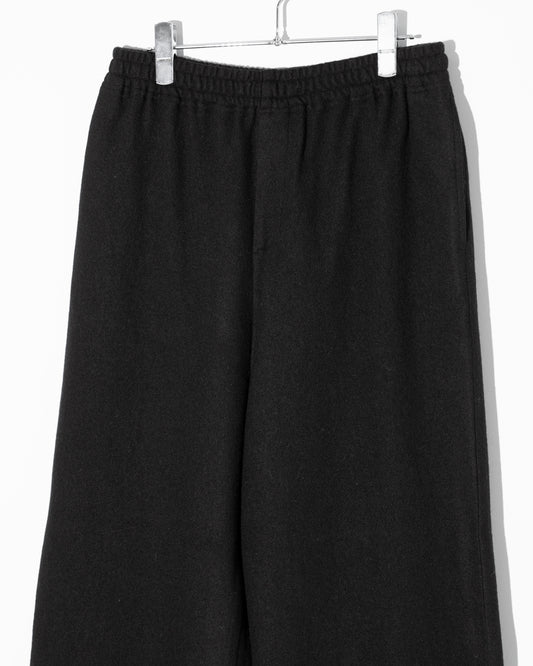 WOOL JERSEY EASY PANTS - BLACK