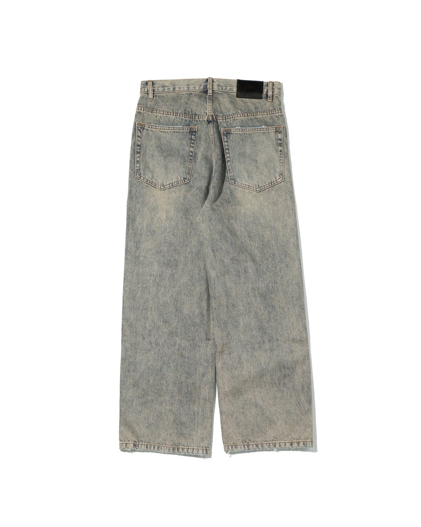 DISTRESSED EXTENDED CUT LUFT JEANS - INDIGO ACID WASH