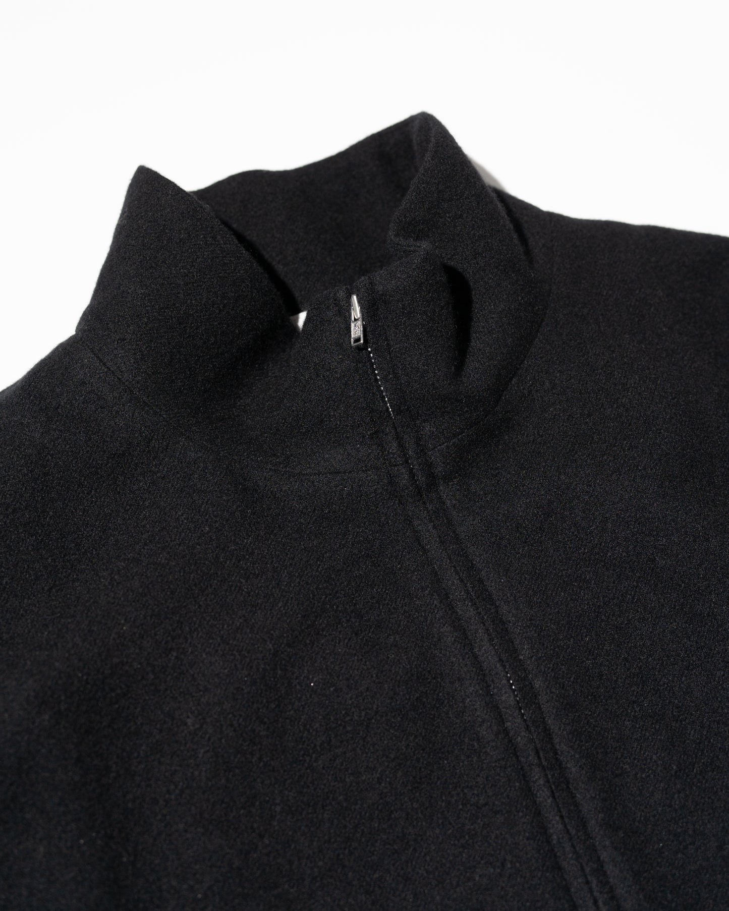 CASHMERE ZIP JACKET - BLACK