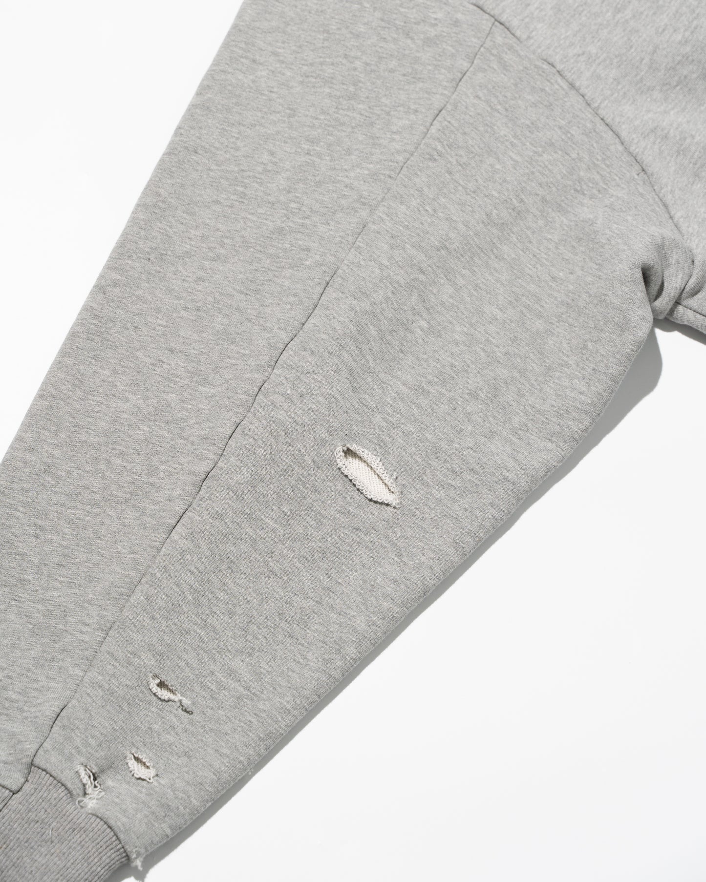 AGING DESTROYED SWEATSHIRT - MELANGE GREY