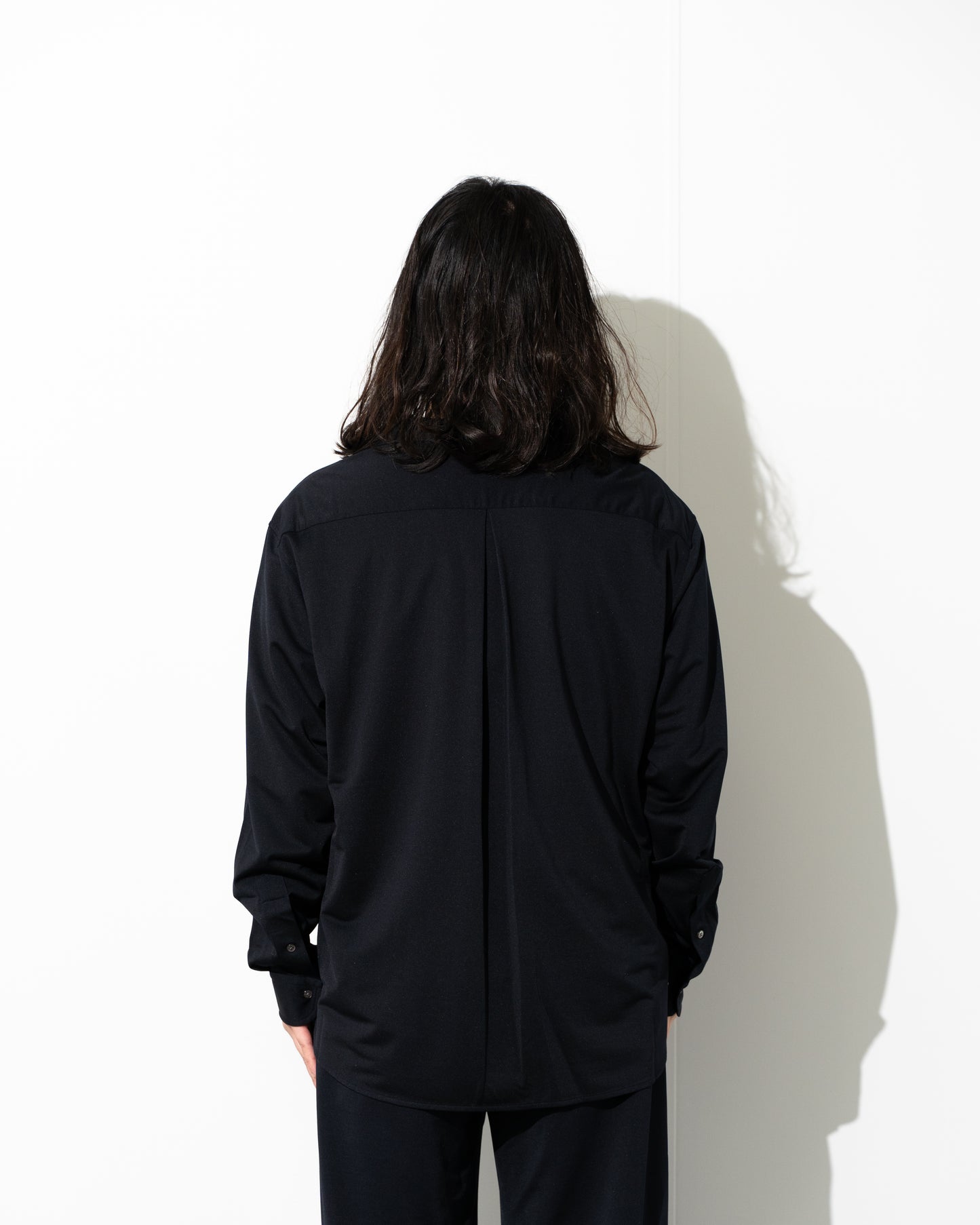 46G SILK BLEND VARRUSE SHIRT - BLACK