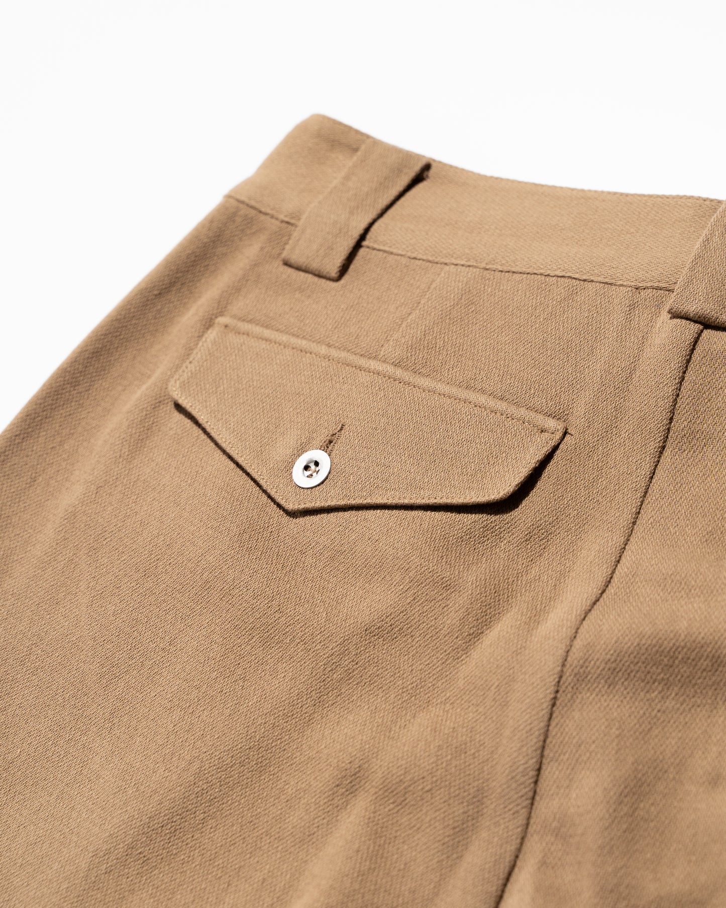 DOBBY COTTON WIDE CROPPED PANTS - CAPPUCCINO