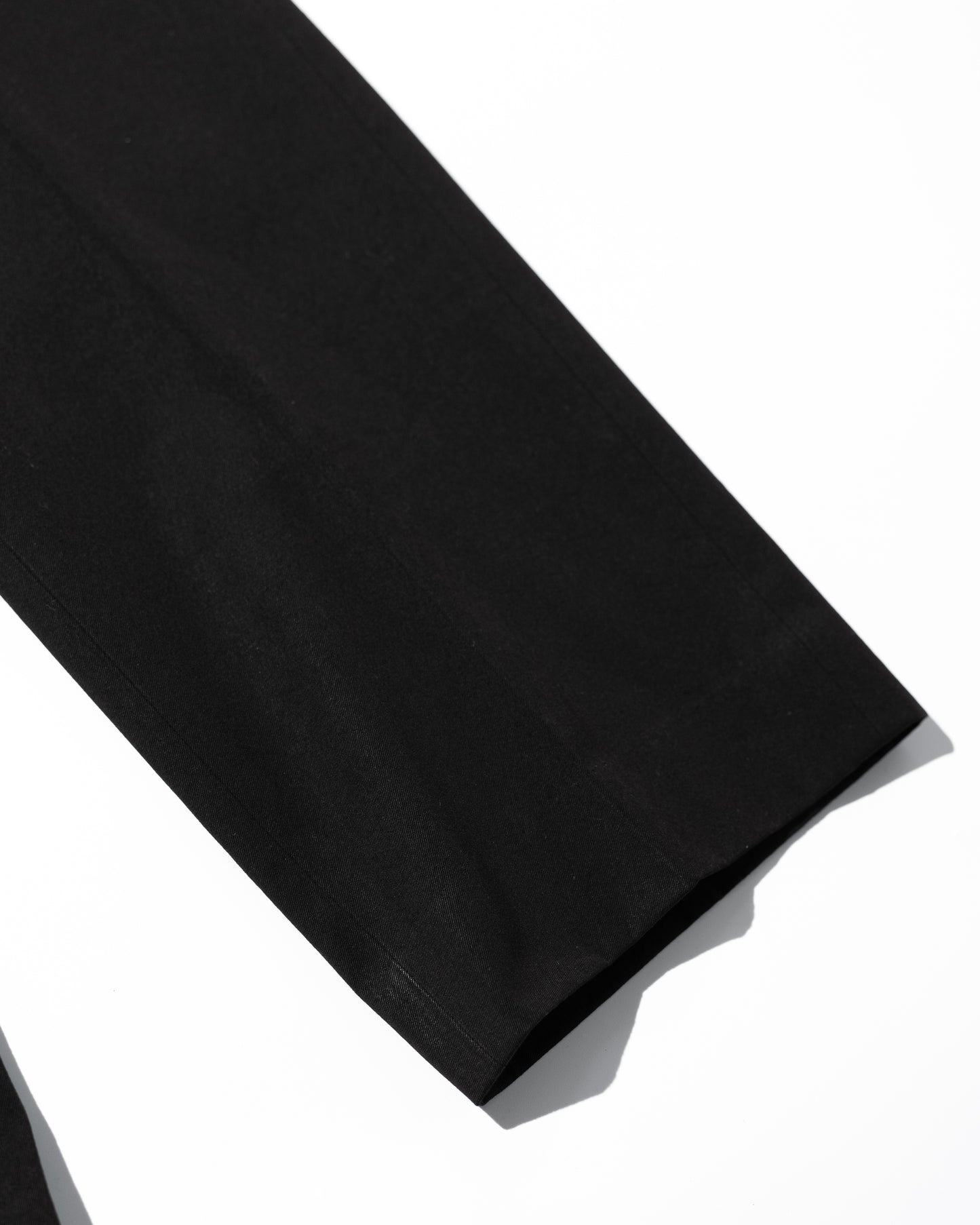 COTTON GABARDINE CHINO TROUSERS - BLACK