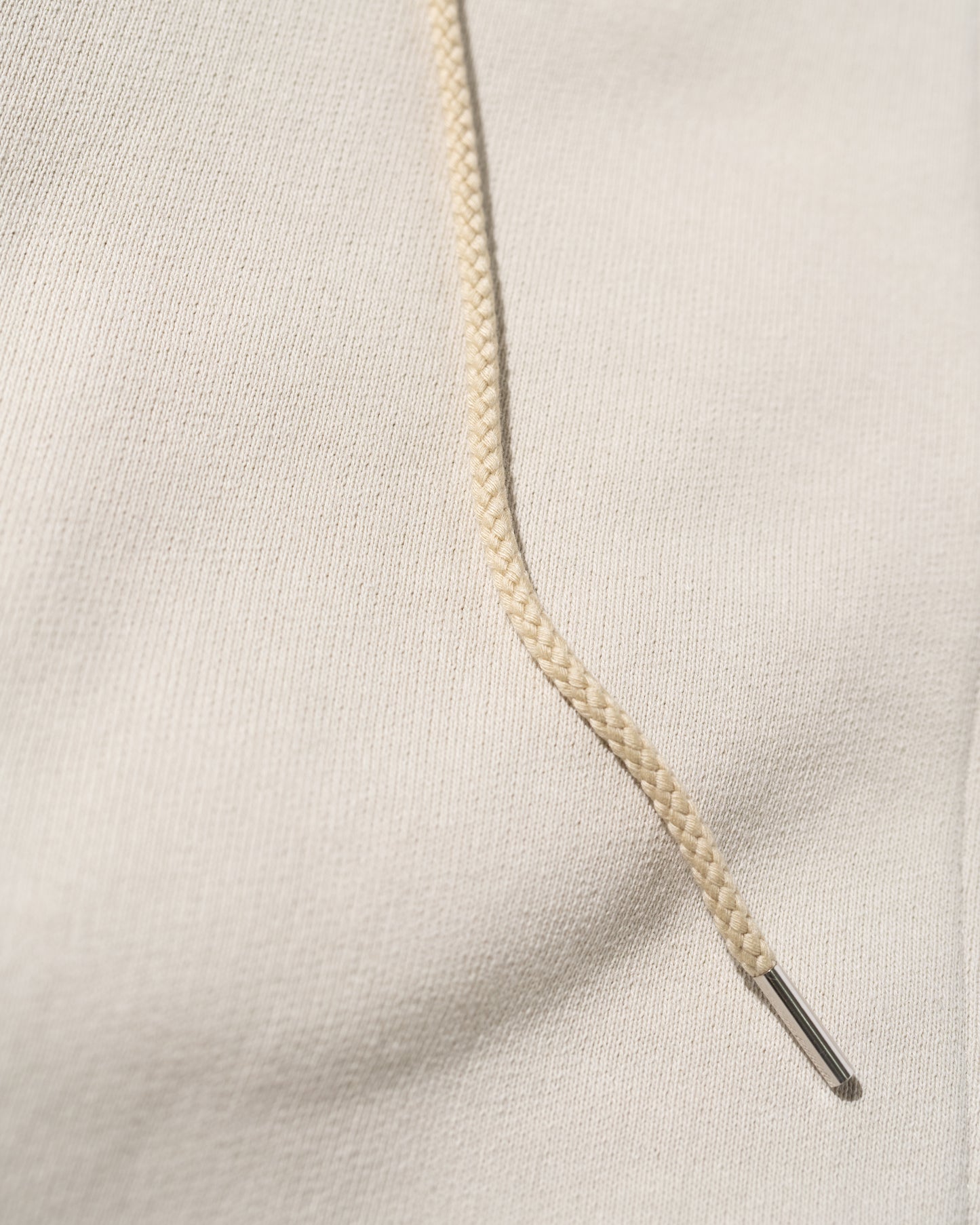 COTTON ZIP UP HOODIE - IVORY