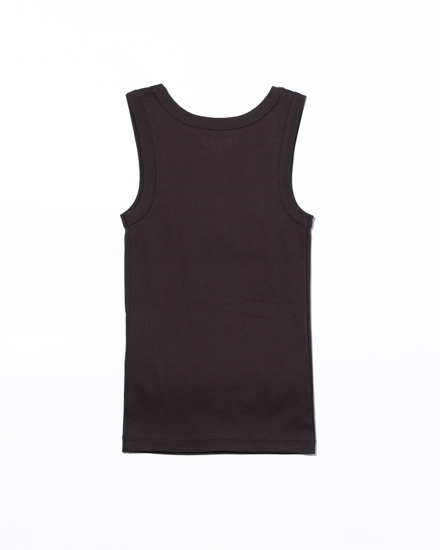COTTON SQUARE TANK TOP - CHARCOAL GRAY