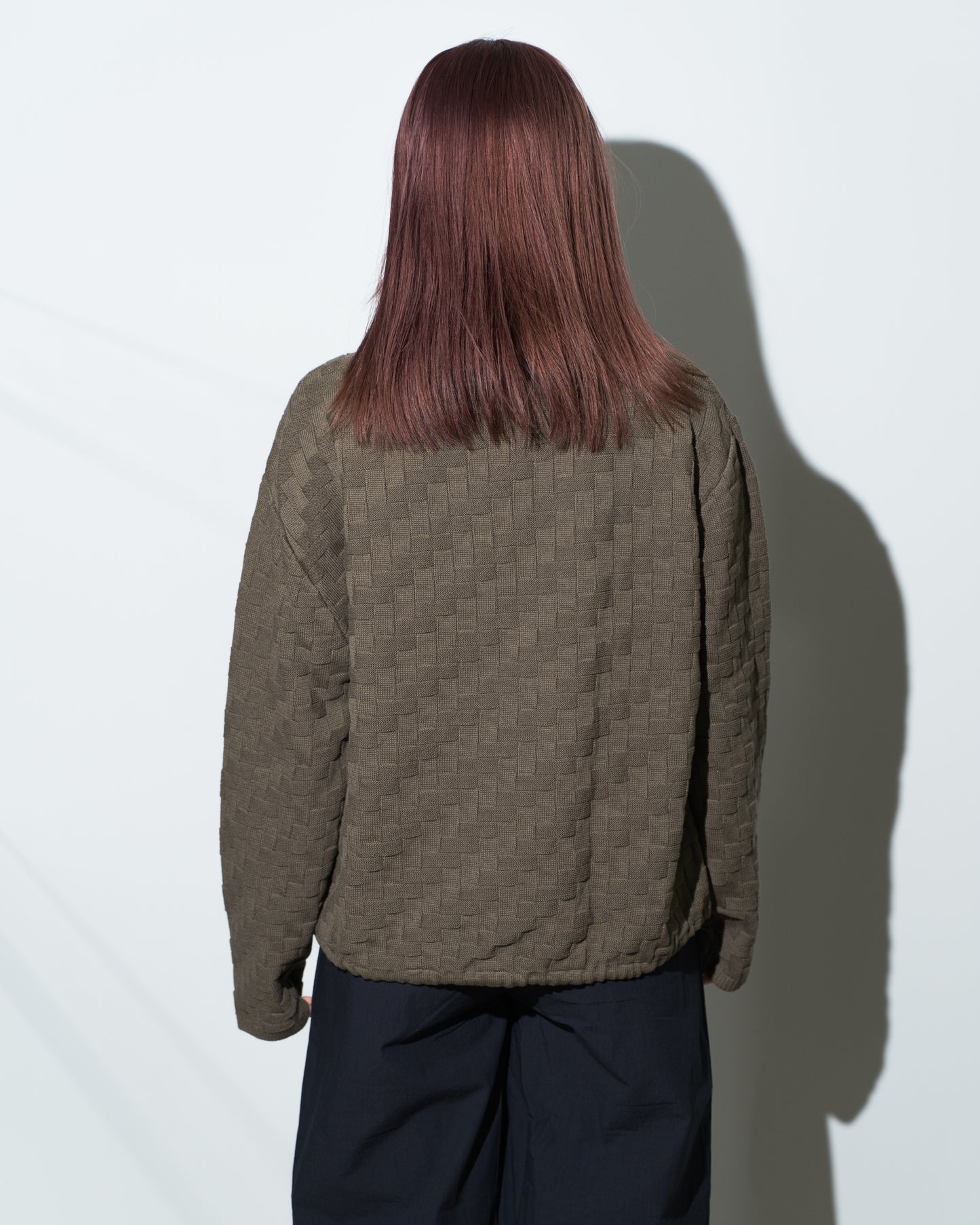 COTTON LINEN LINKS CHECK P/O - KHAKI