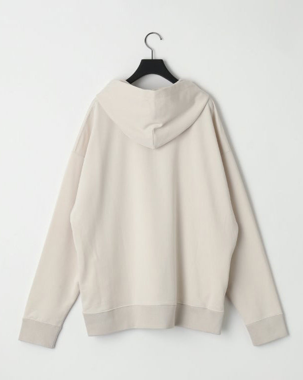 28G CUPRO HALF ZIP HOODIE - WHITE