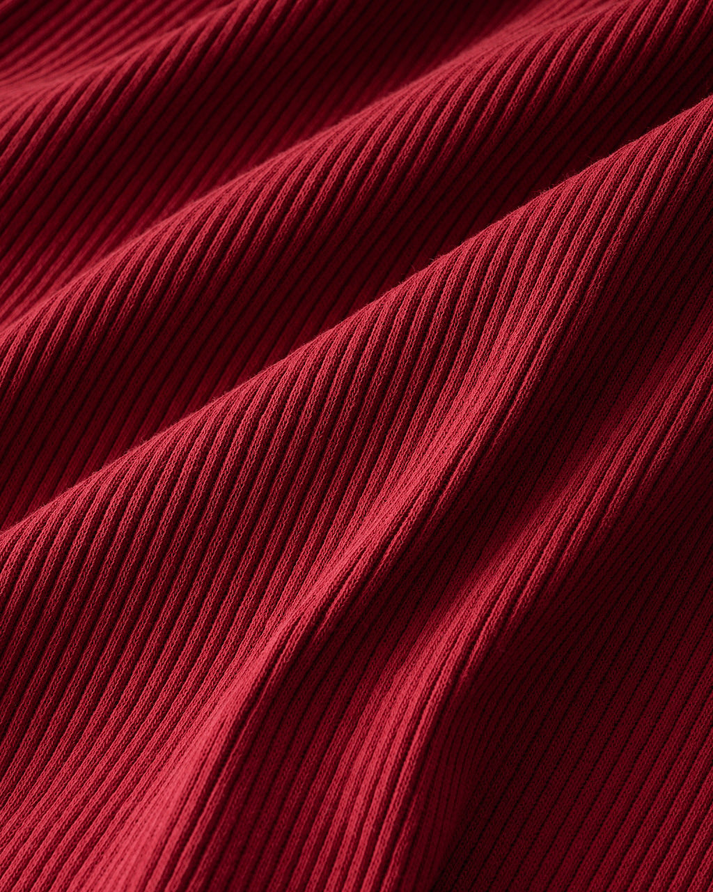 FRESCA-ZERO THICK RIB V NECK CARDIGAN - CHERRY RED