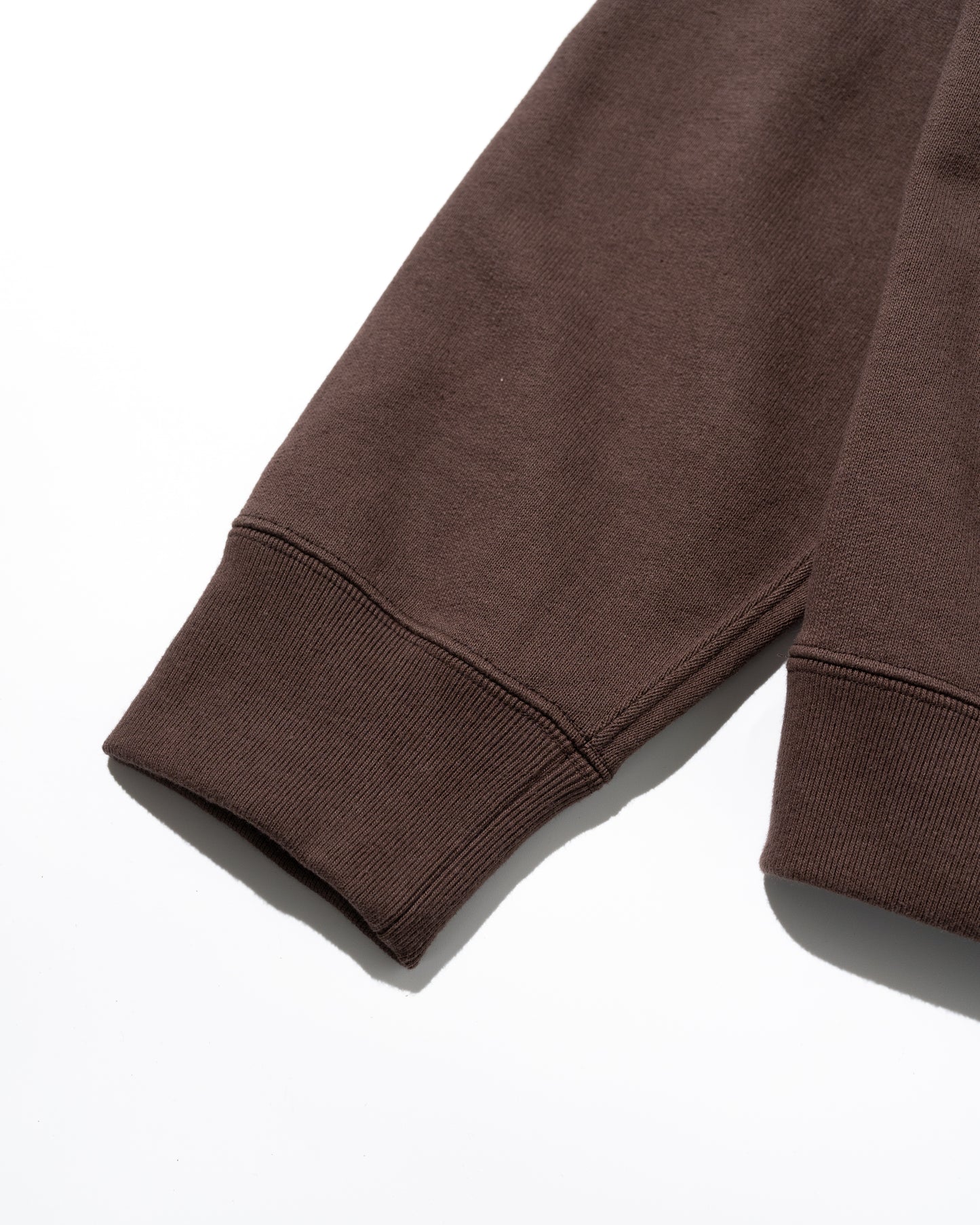 COTTON ZIP UP HOODIE - BROWN