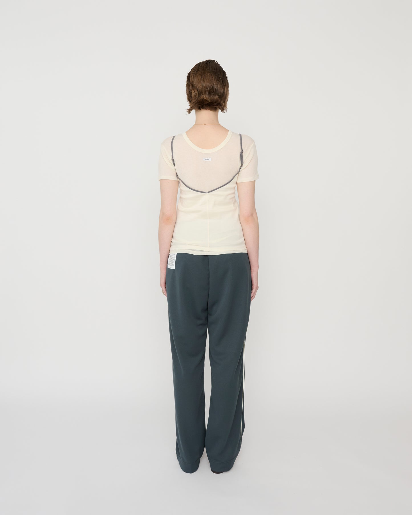 COTTON BICOLOR CAMISOLE - BLACK