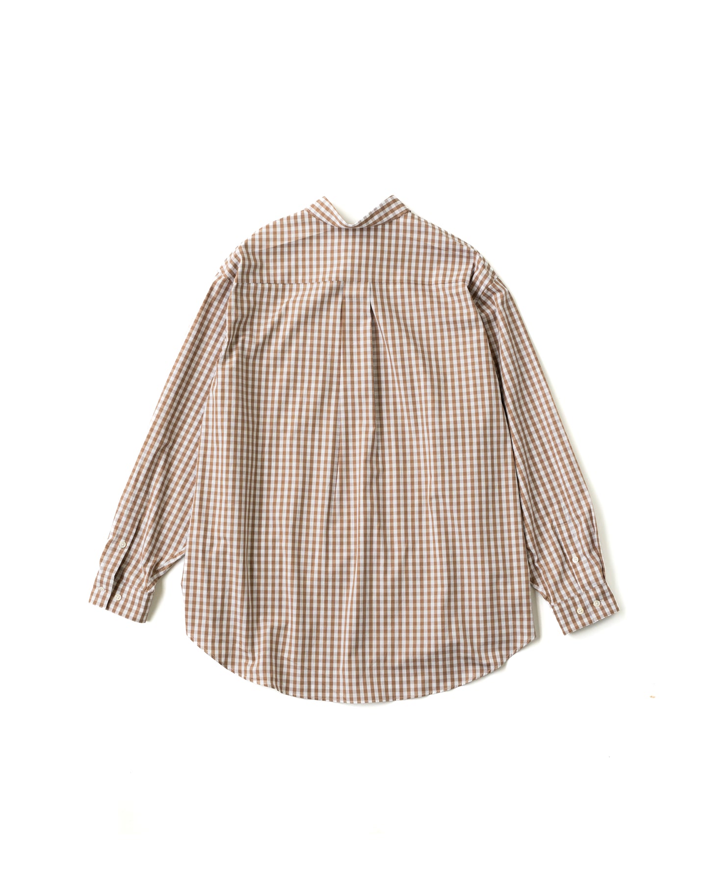NEW GINGHAM STANDARD SHIRT - BROWN