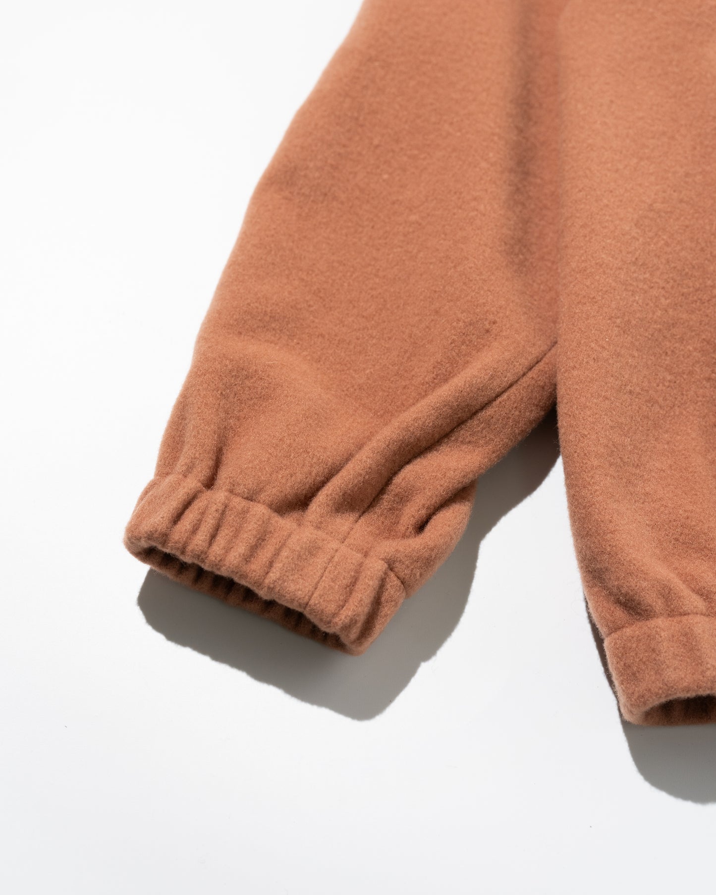 BRUSHED WOOL PULLOVER - ORANGE