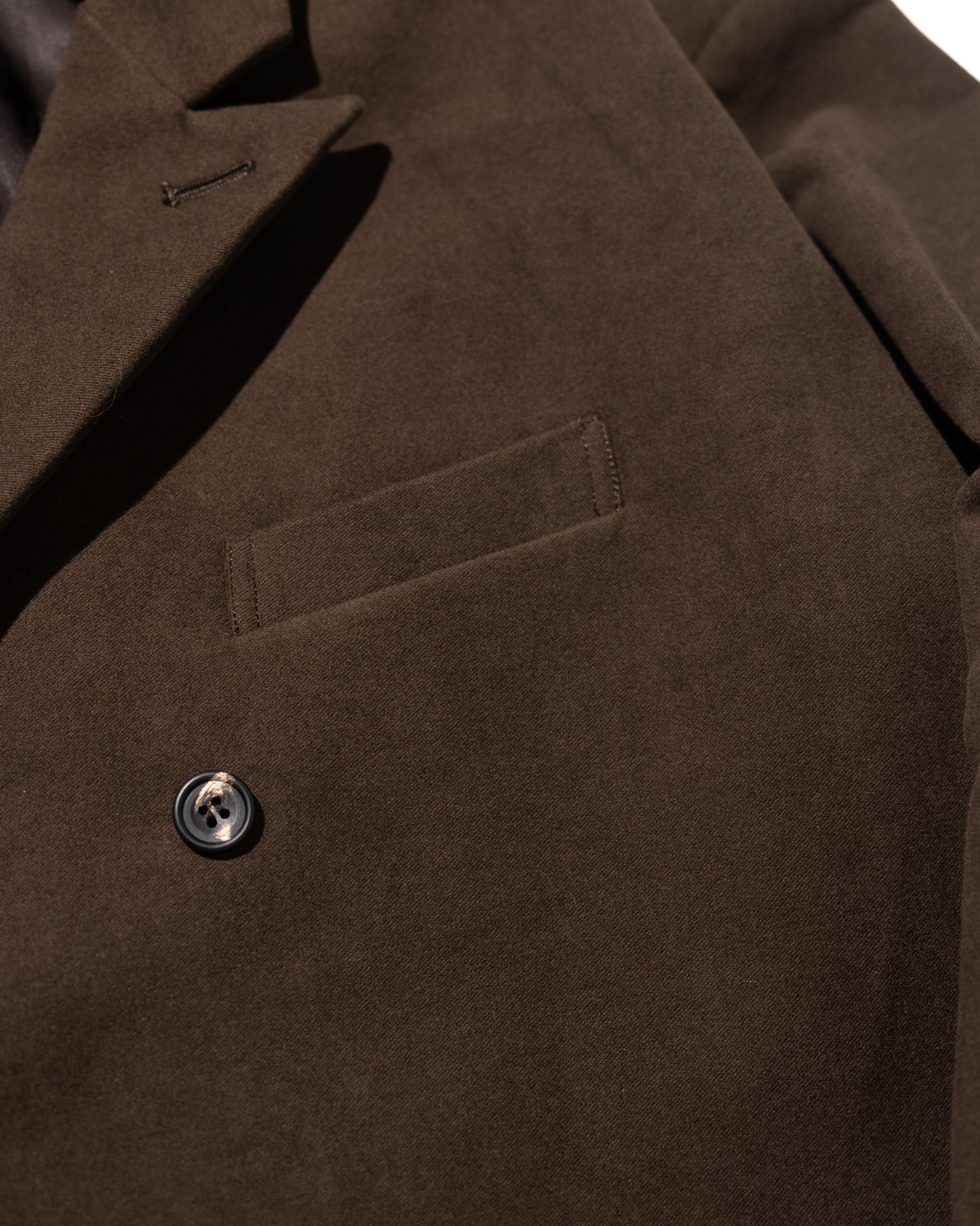 MOLESKIN DOUBLE BREASTED JACKET - BROWN