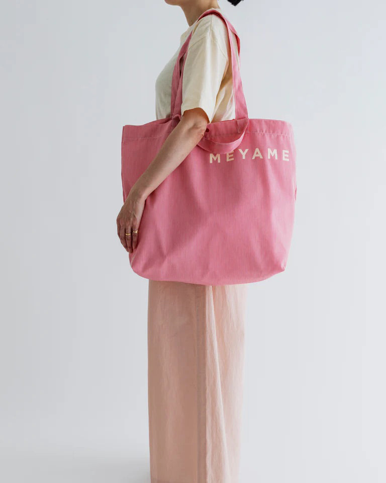 STRIPE LOGO TOTE BAG - RED