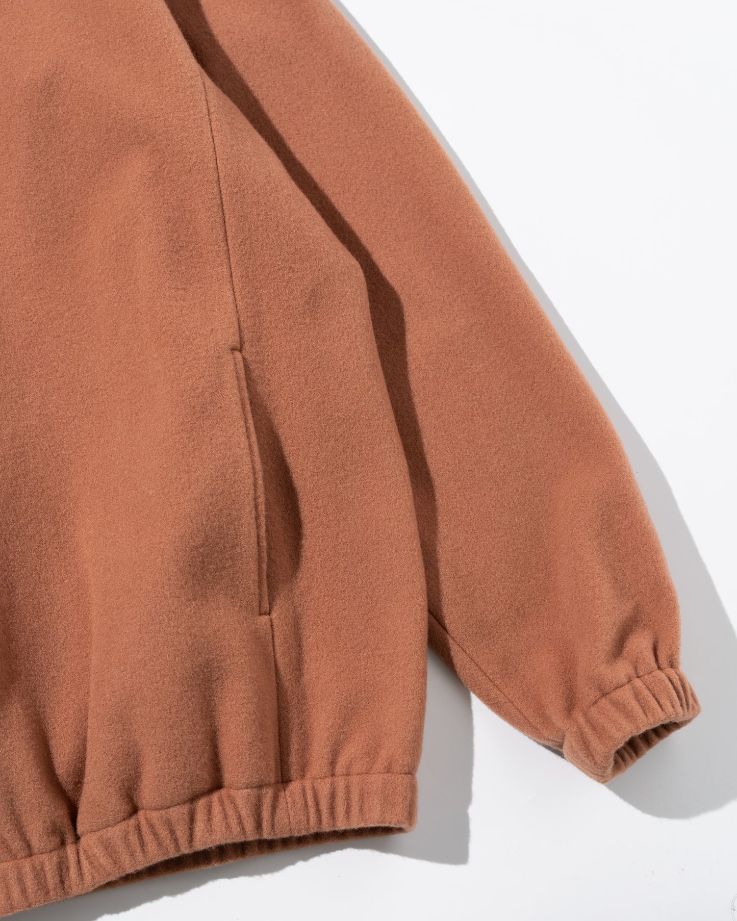 BRUSHED WOOL PULLOVER - ORANGE