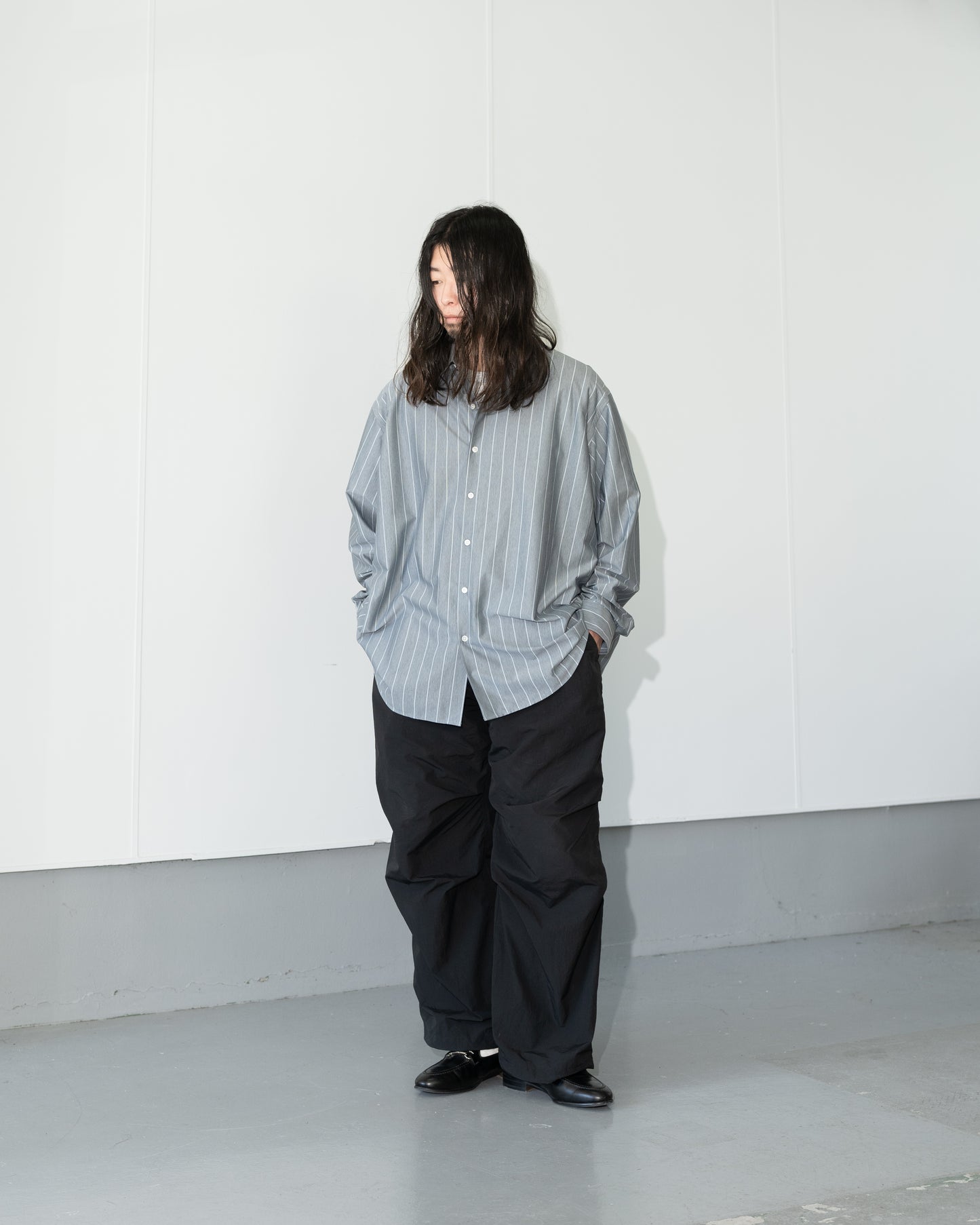 46G ATMOSPHERE STRIPE SHIRT - BLUE