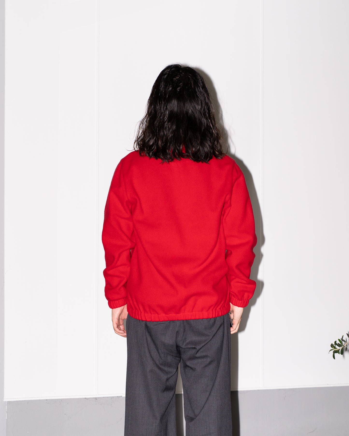 Brushed wool pullover - navy