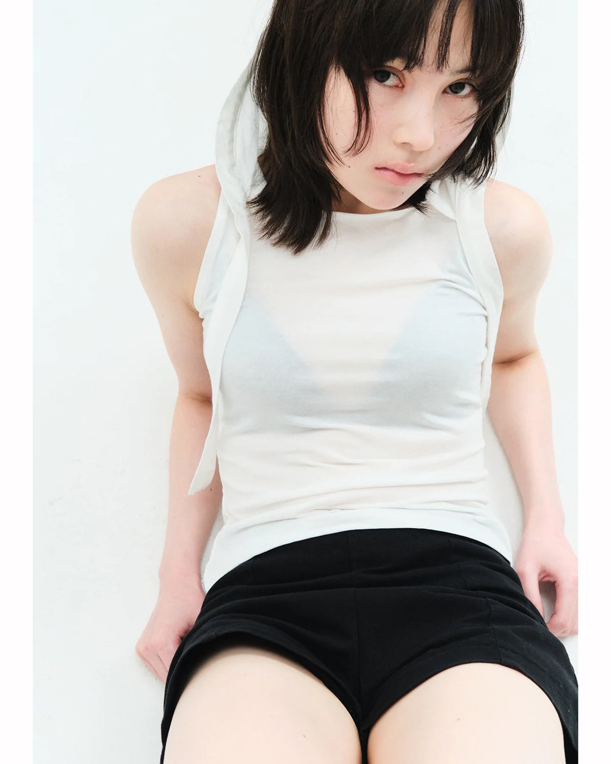 HOODIE SET TOP - WHITE