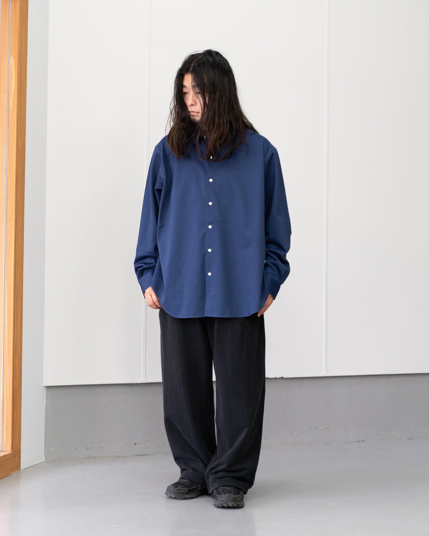 36G ATMOSPHERE CHECK SHIRT - NAVY