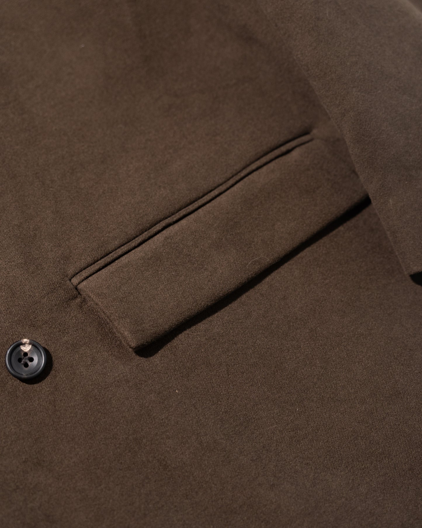 MOLESKIN DOUBLE BREASTED JACKET - BROWN