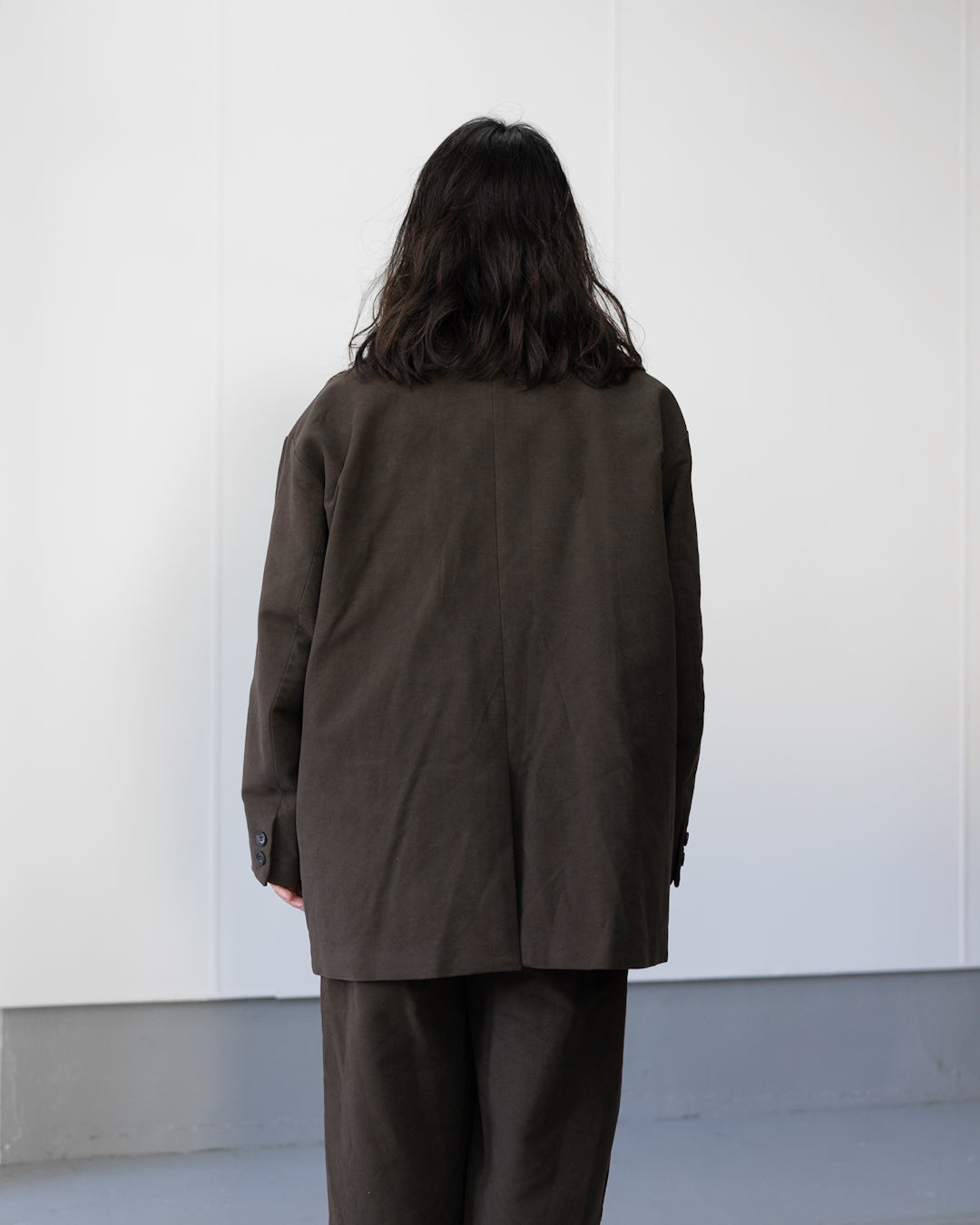 MOLESKIN DOUBLE BREASTED JACKET - BROWN