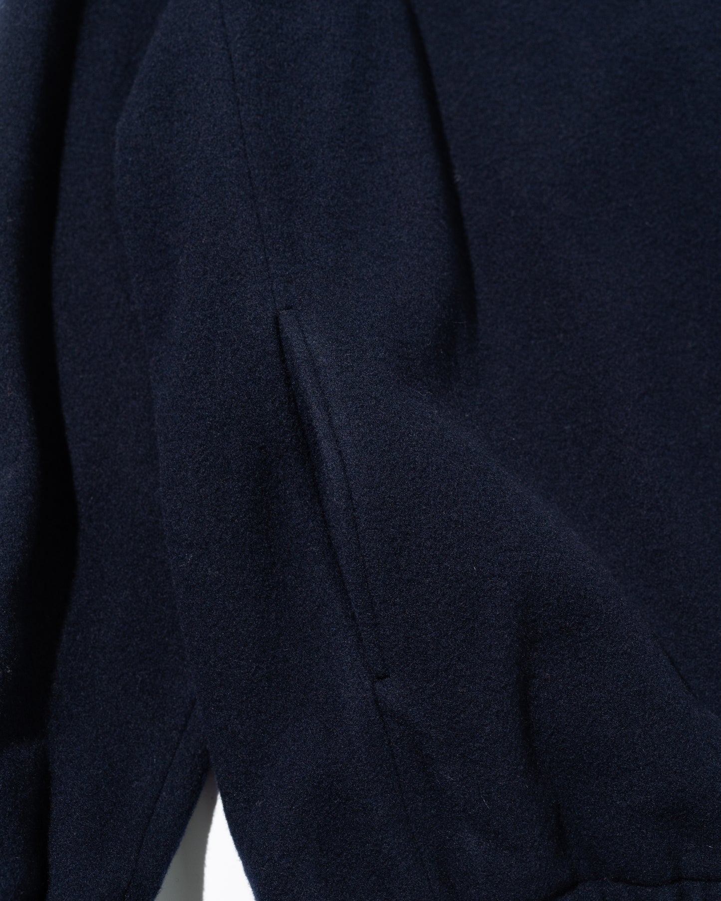 BRUSHED WOOL PULLOVER - NAVY