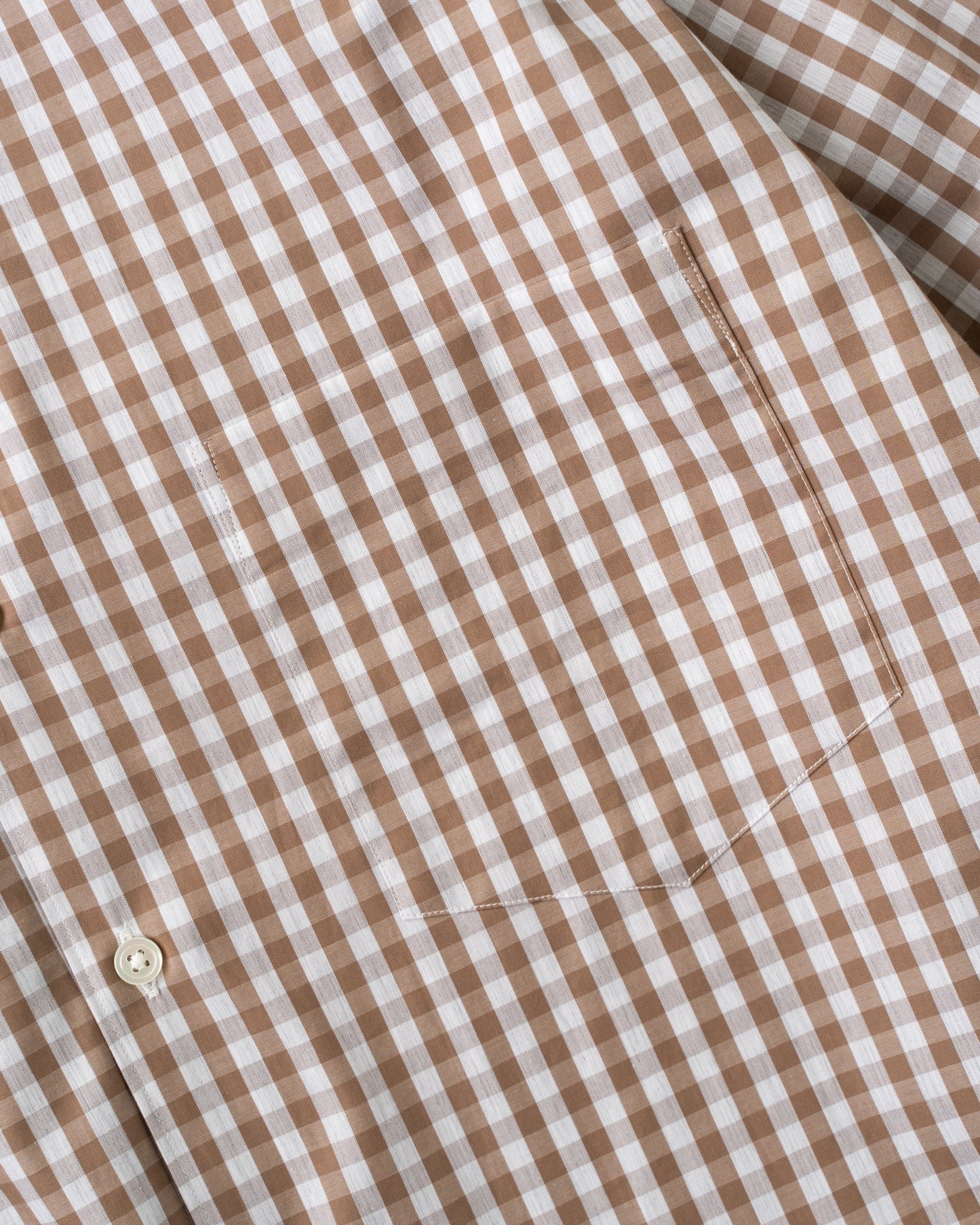 NEW GINGHAM STANDARD SHIRT - BROWN