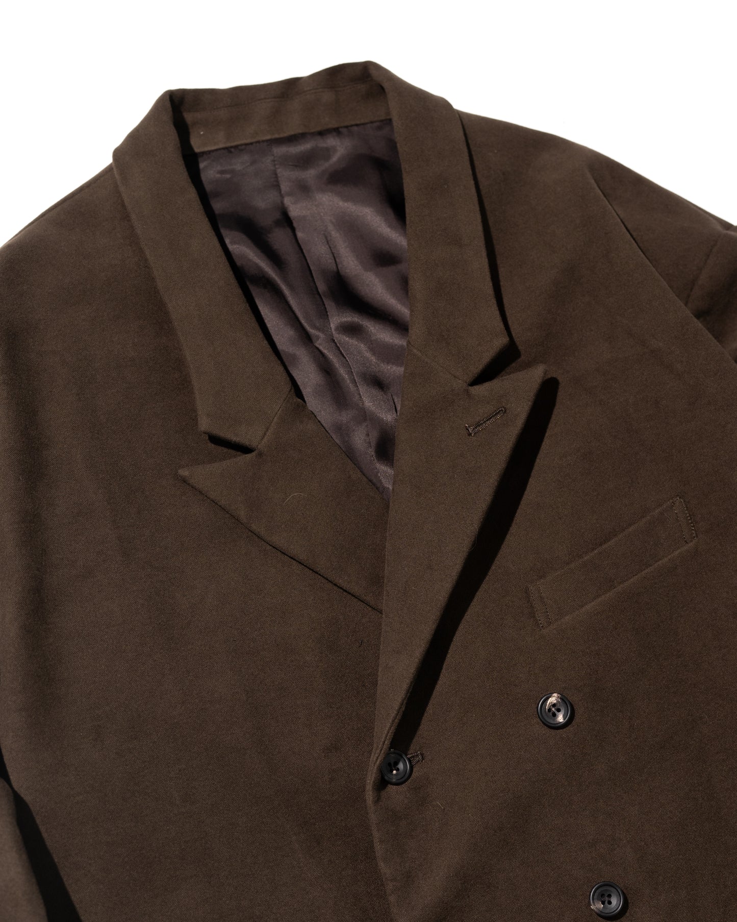 MOLESKIN DOUBLE BREASTED JACKET - BROWN